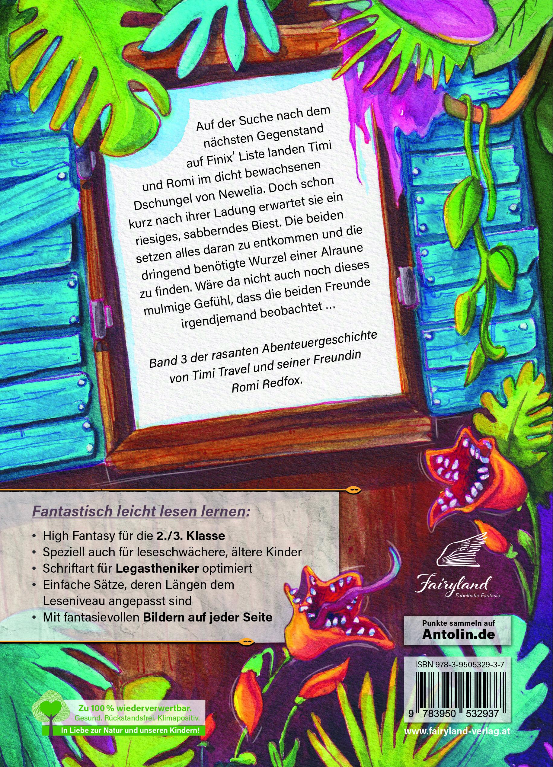 Rückseitencover Timi Travel und die Wurzel der Alraune