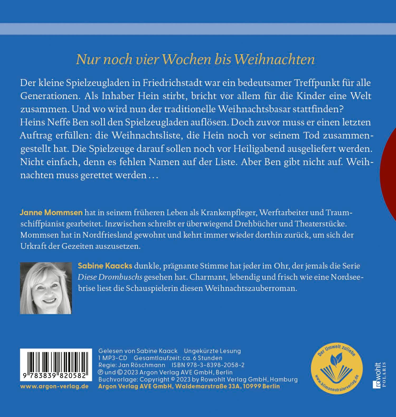 Rückseitencover Die Weihnachtsliste