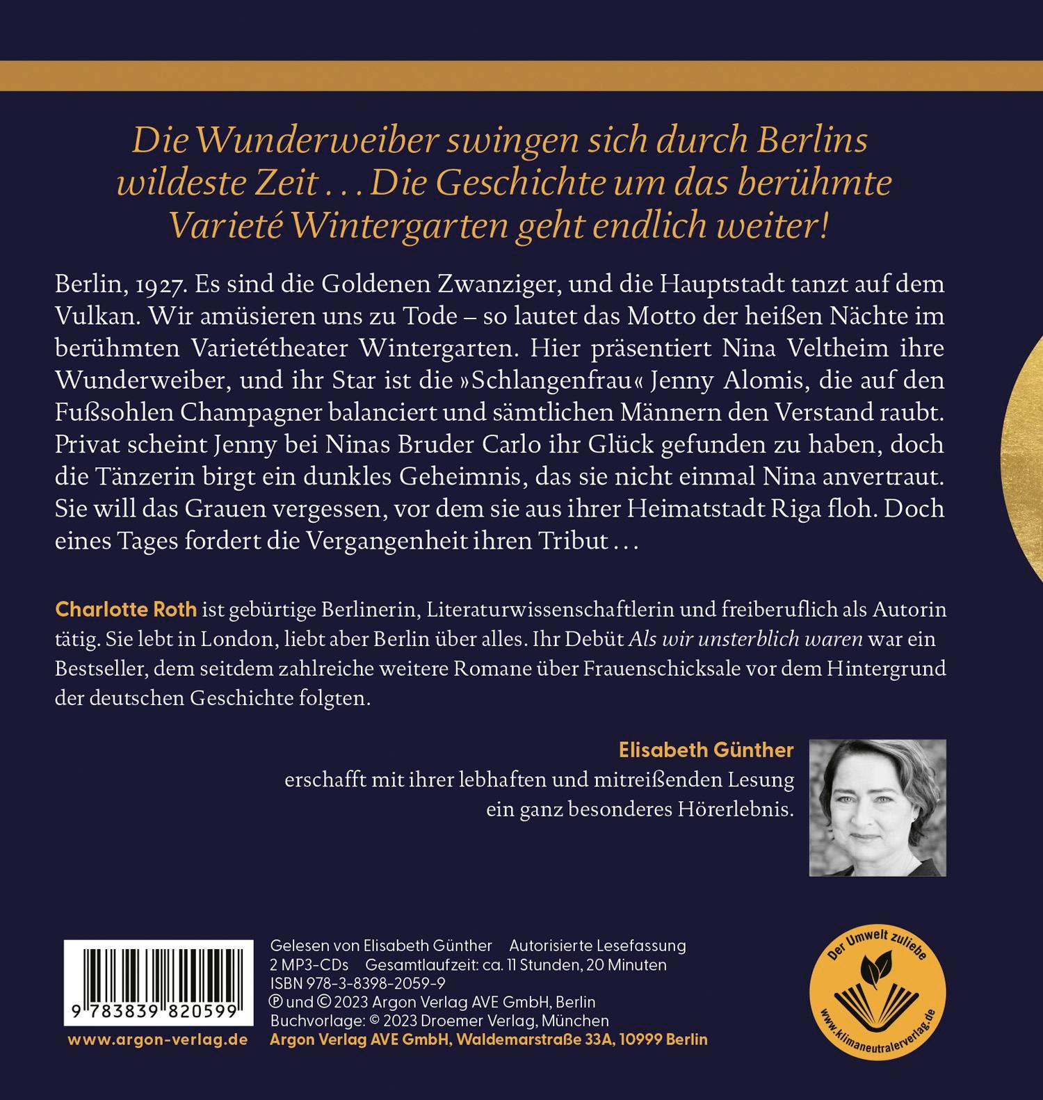Rückseitencover Die Wintergarten-Frauen. Die Sehnsucht brennt