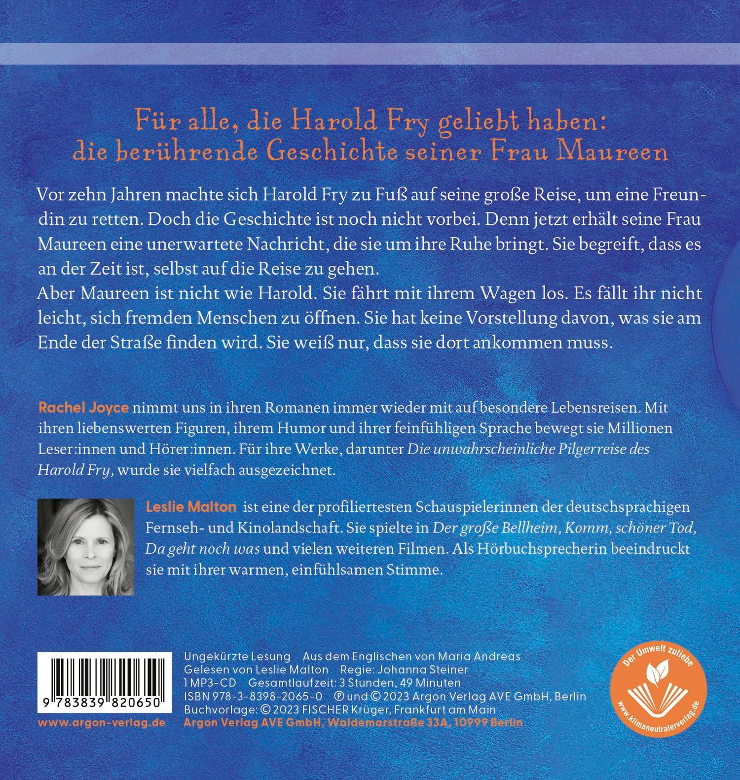 Rückseitencover Die erstaunliche Entdeckungsreise der Maureen Fry