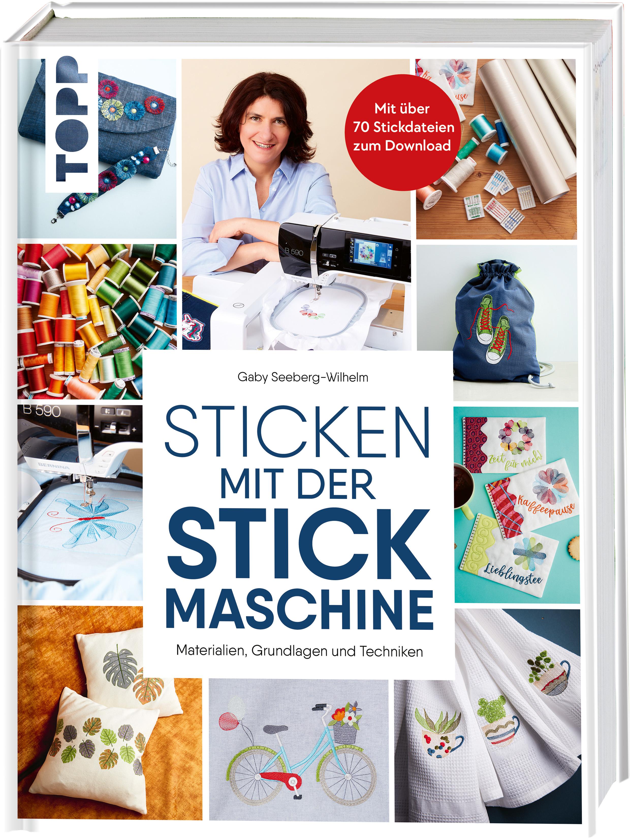 Vorderes Coverbild Sticken mit der Stickmaschine