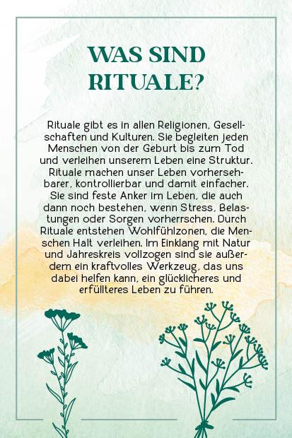 Beispielinhalt (Bild) Kartenbox: Rituale für die Seele - 64 Karten für spirituelle Kraft und Energie