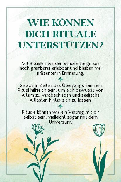 Beispielinhalt (Bild) Kartenbox: Rituale für die Seele - 64 Karten für spirituelle Kraft und Energie