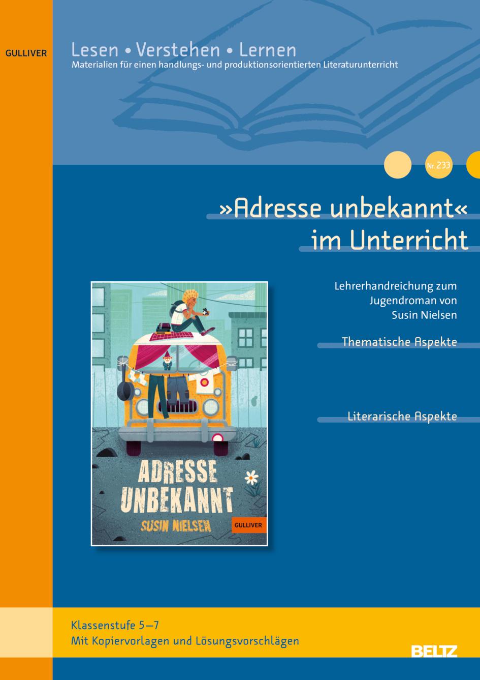 Vorderes Coverbild 'Adresse unbekannt' im Unterricht
