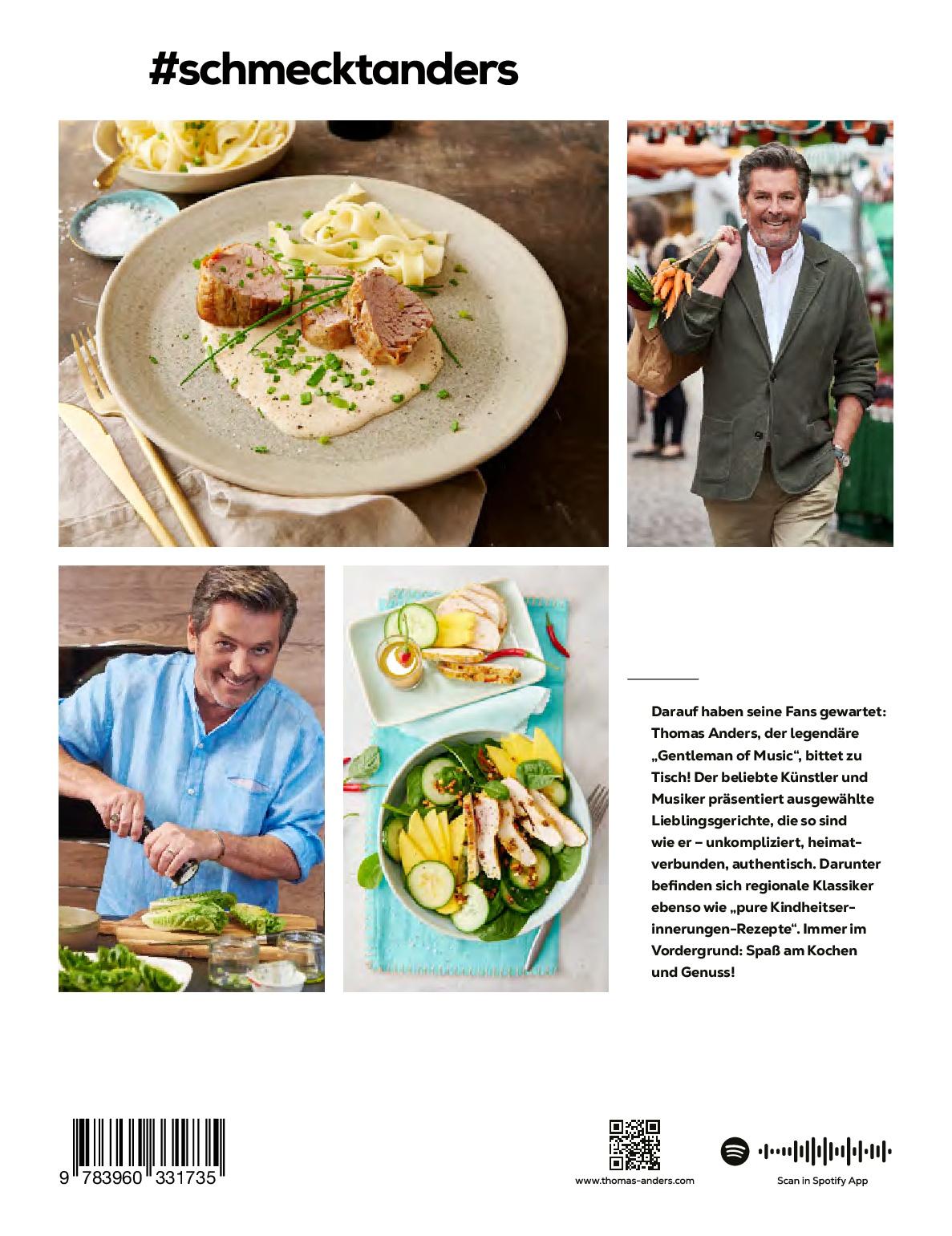 Rückseitencover Thomas Anders - Meine Lieblingsrezepte