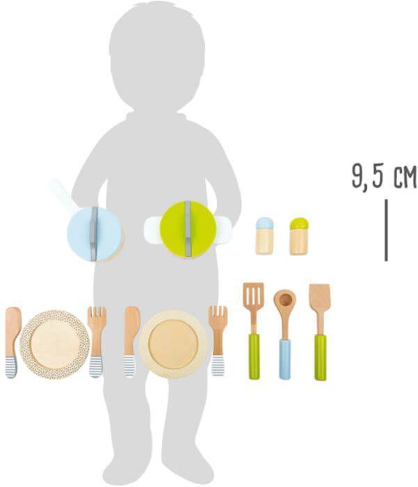 Beispielinhalt (Bild) Geschirr- und Topfset Kinderküche