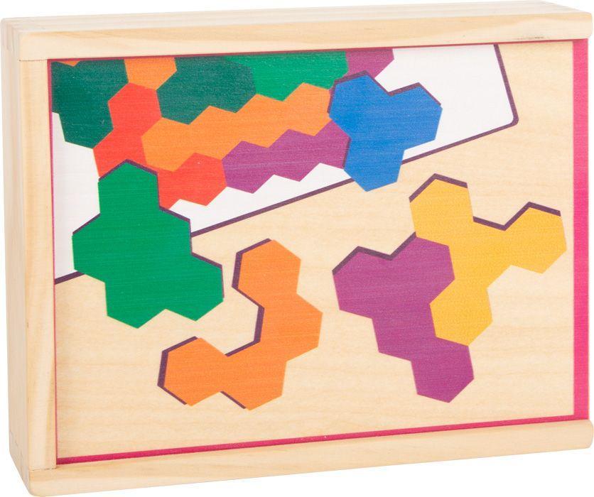 Beispielinhalt (Bild) Lernspiel Holzpuzzle Hexagon