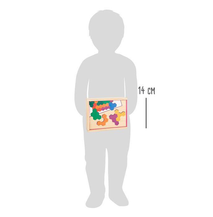 Beispielinhalt (Bild) Lernspiel Holzpuzzle Hexagon