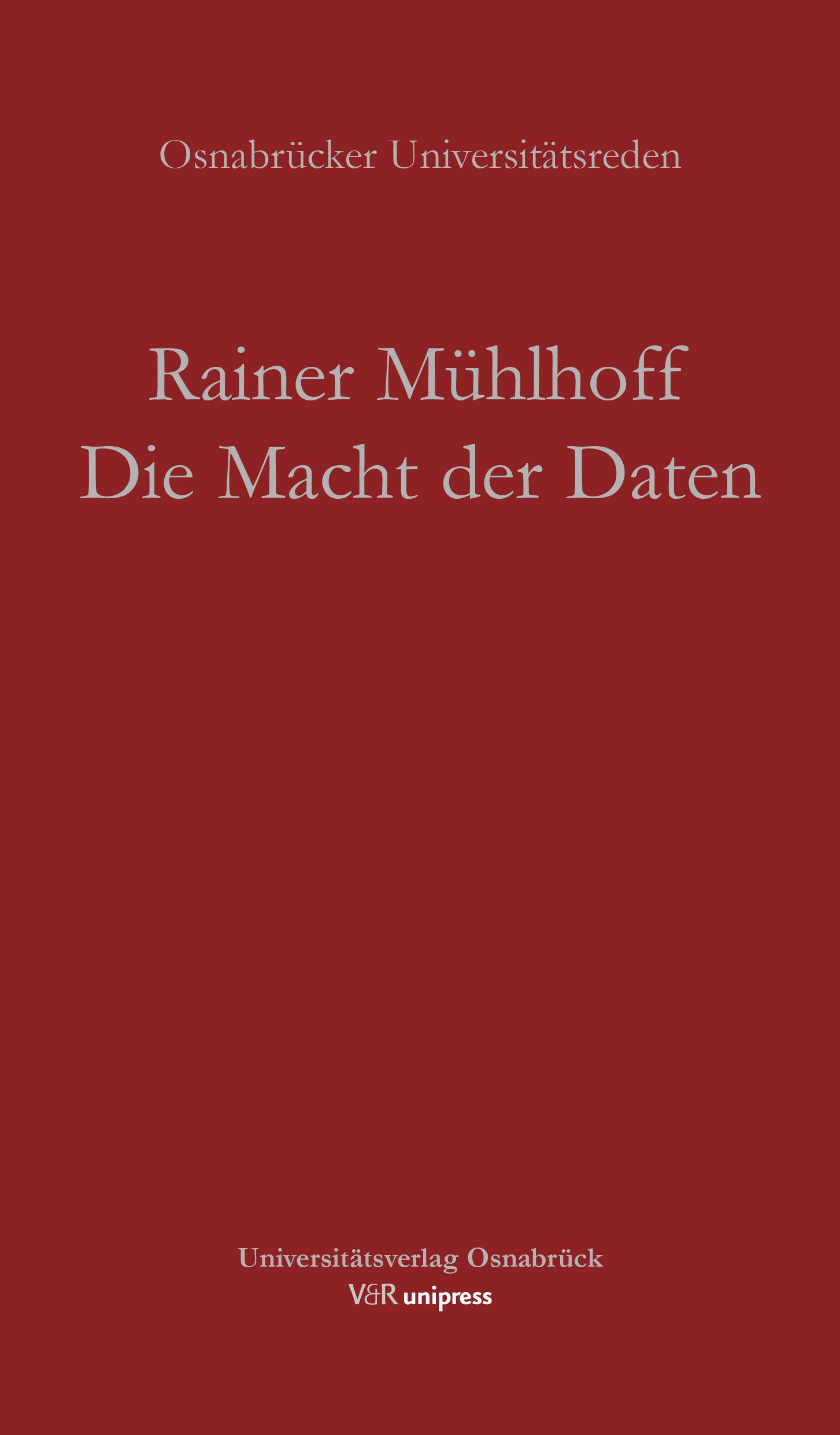 Vorderes Coverbild Die Macht der Daten