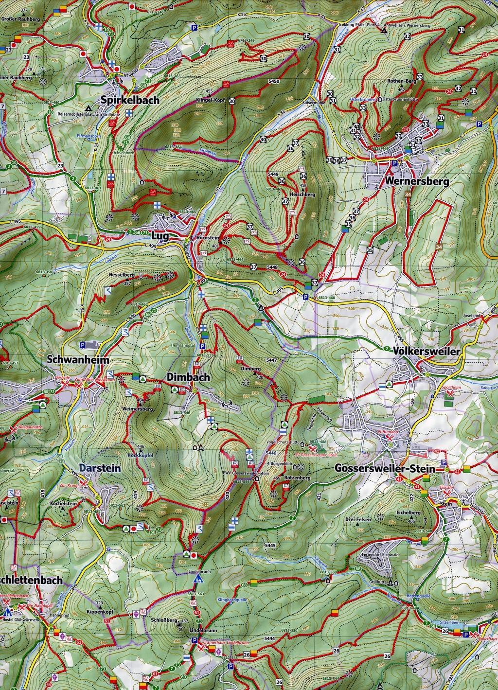 Beispielinhalt (Bild) Pfälzerwald 8. Blatt 42-544, 1 : 25 000