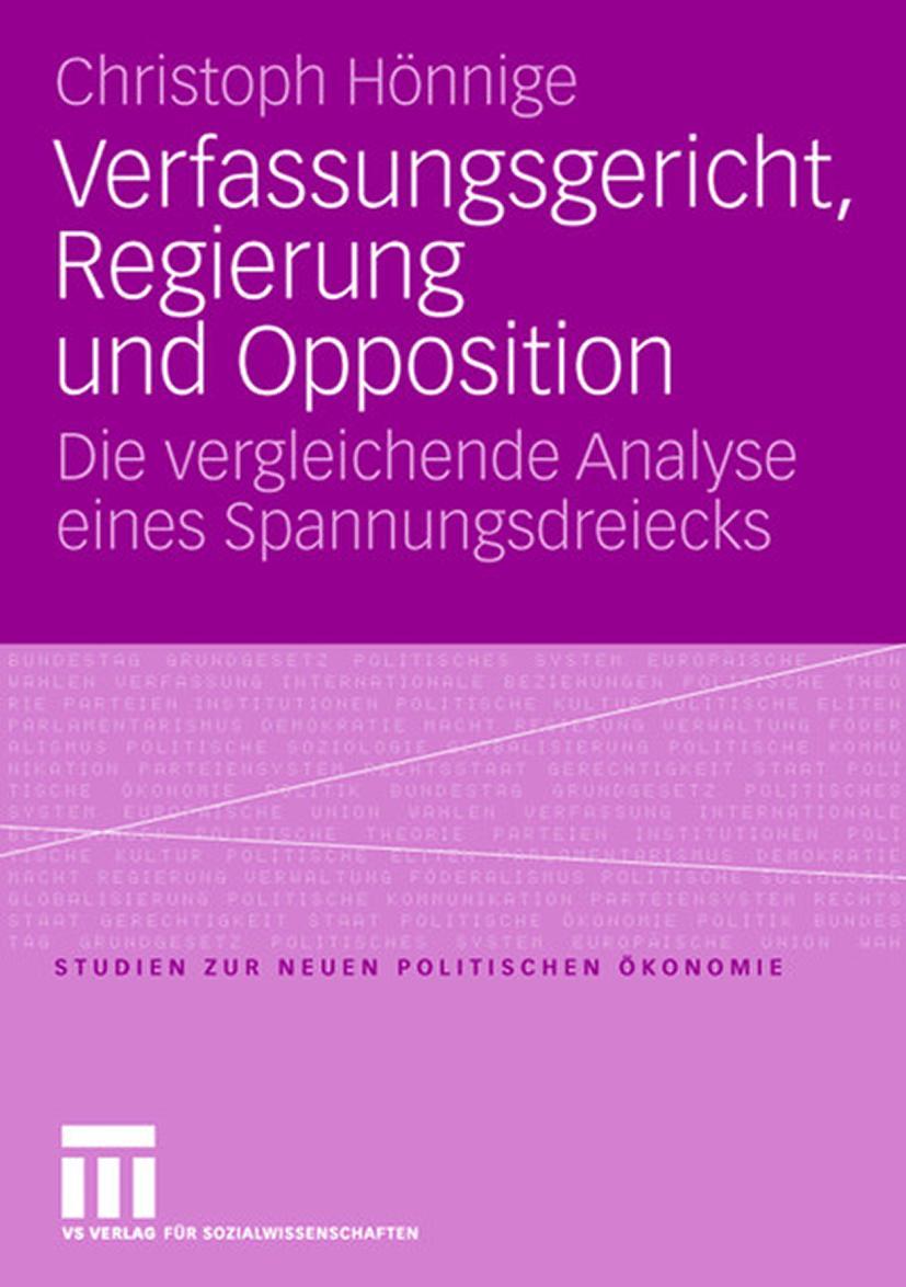 Vorderes Coverbild Verfassungsgericht, Regierung und Opposition