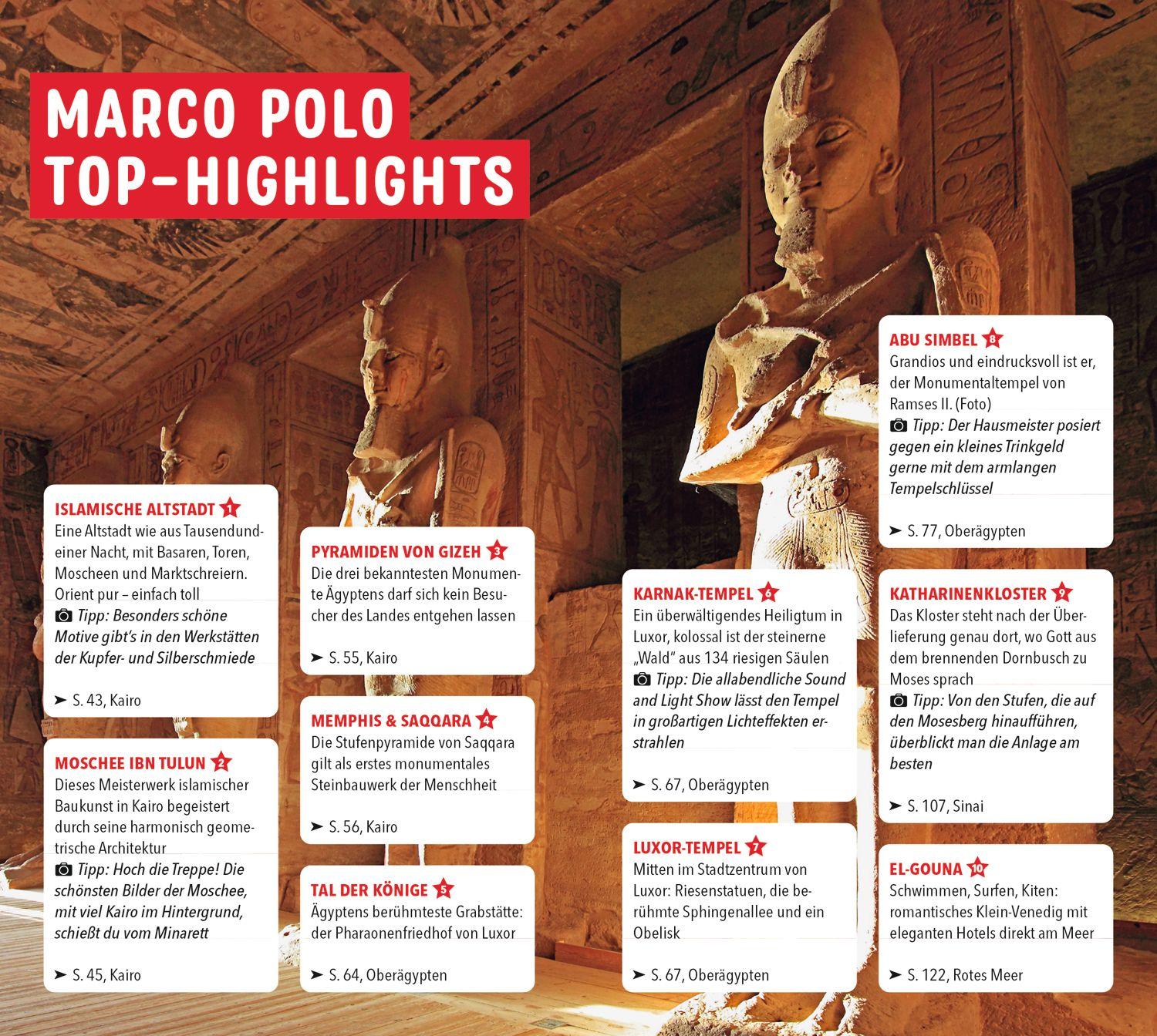 Beispielinhalt (Bild) MARCO POLO Reiseführer Ägypten