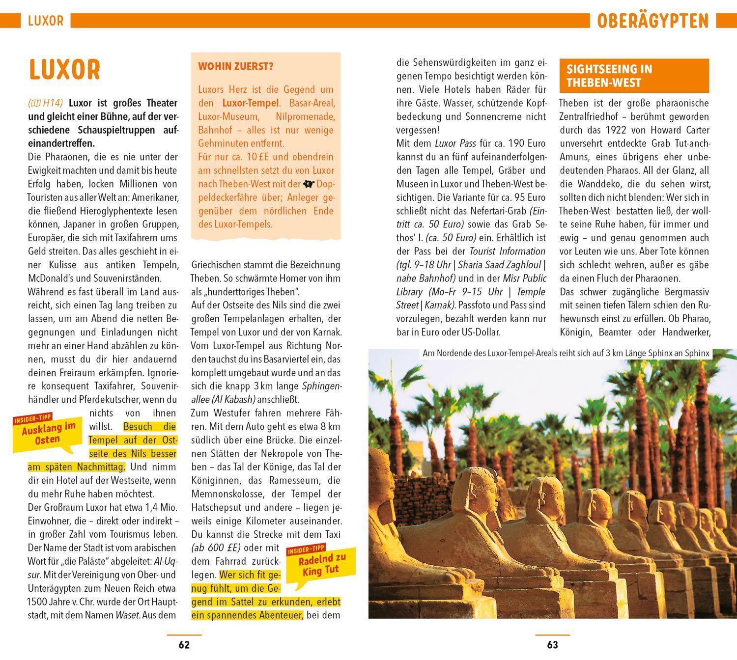 Beispielinhalt (Bild) MARCO POLO Reiseführer Ägypten