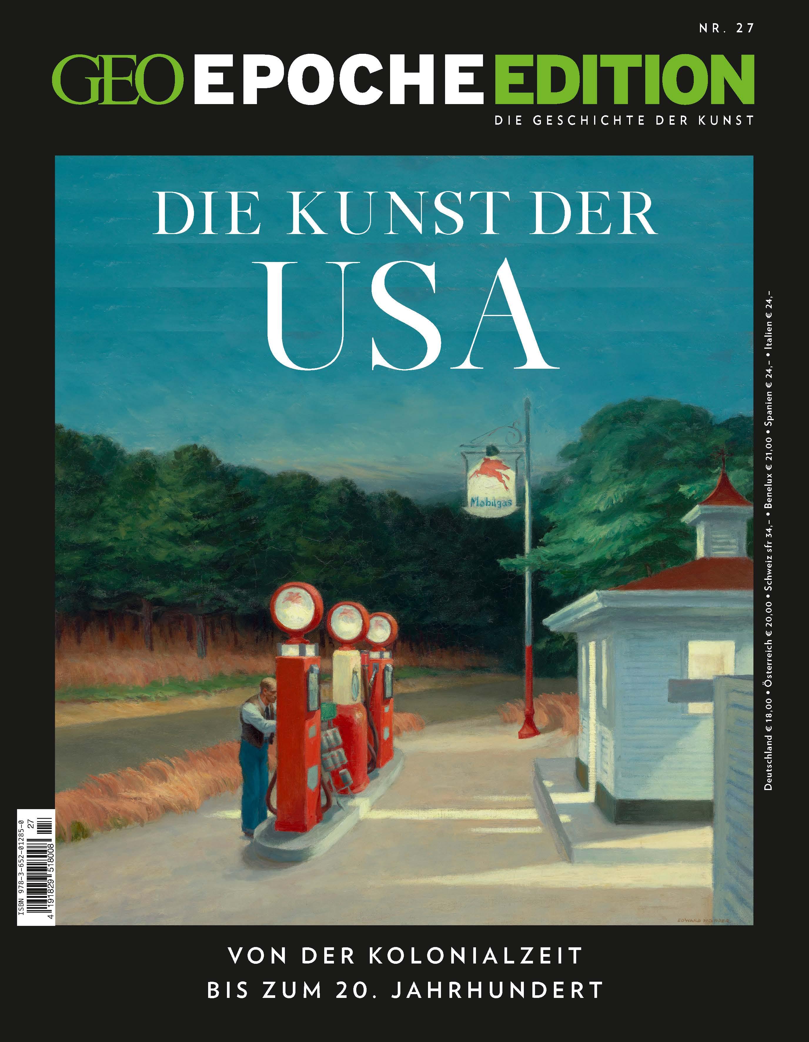 Vorderes Coverbild GEO Epoche Edition 27/2023 - Kunst der USA