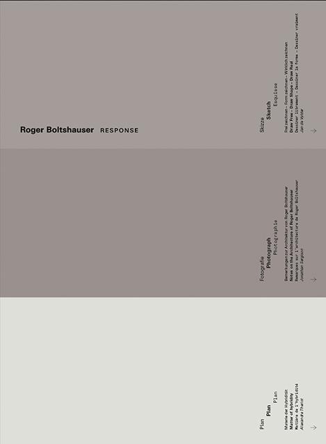 Vorderes Coverbild Roger Boltshauser - Response