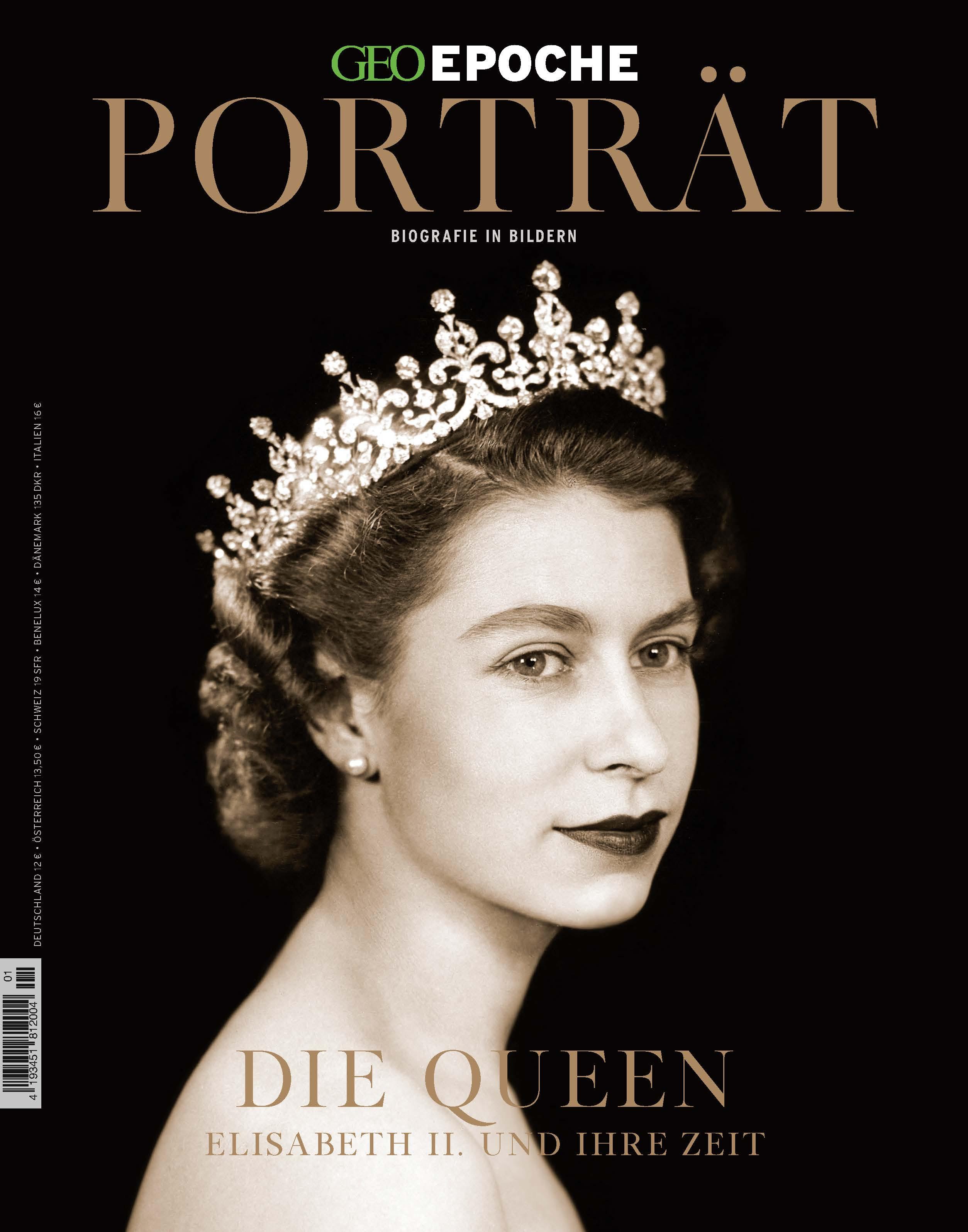 Vorderes Coverbild GEO Epoche Porträt 1/2022 - Die Queen