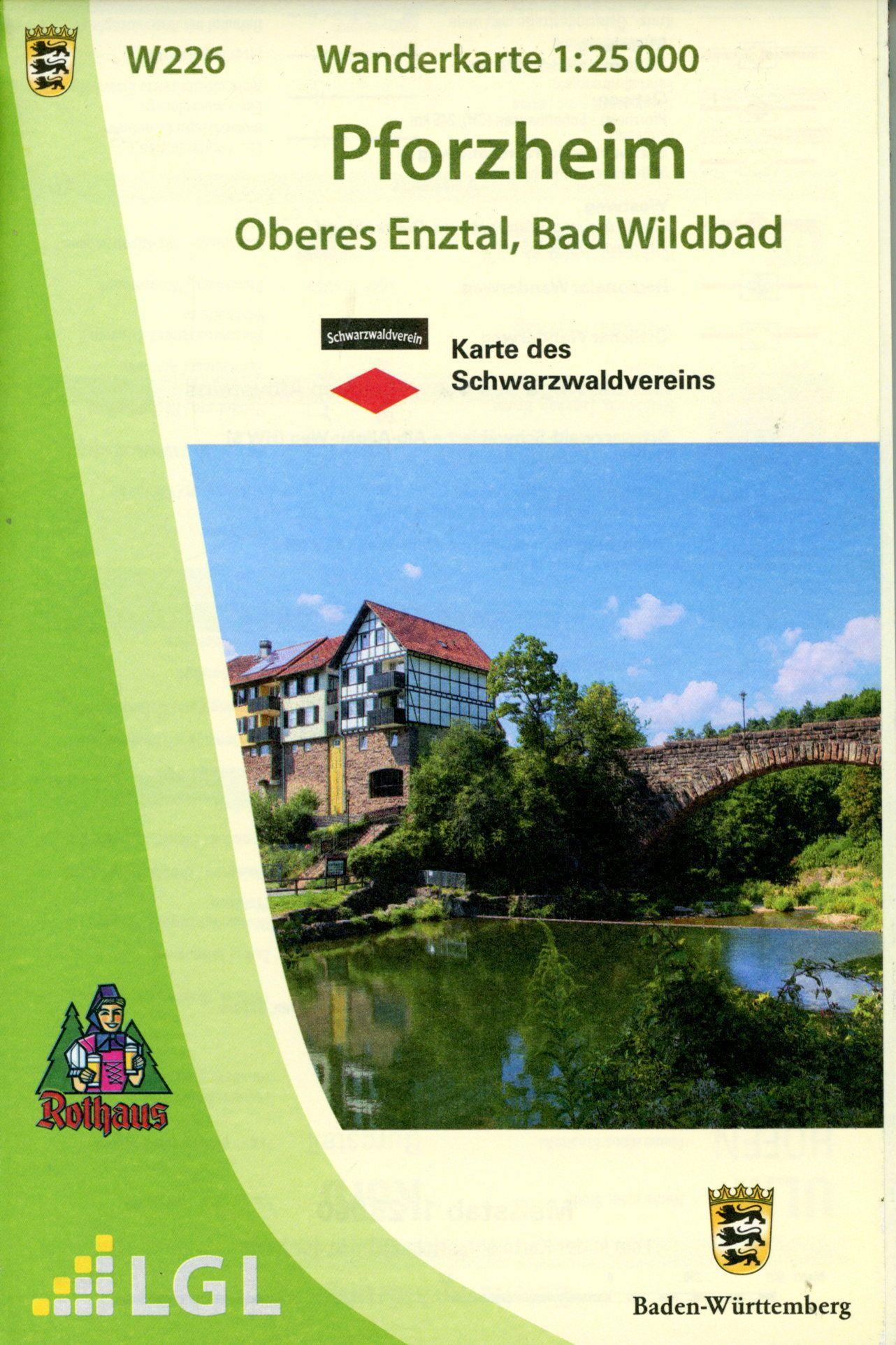 Vorderes Coverbild Wanderkarte 1:25000 Pforzheim