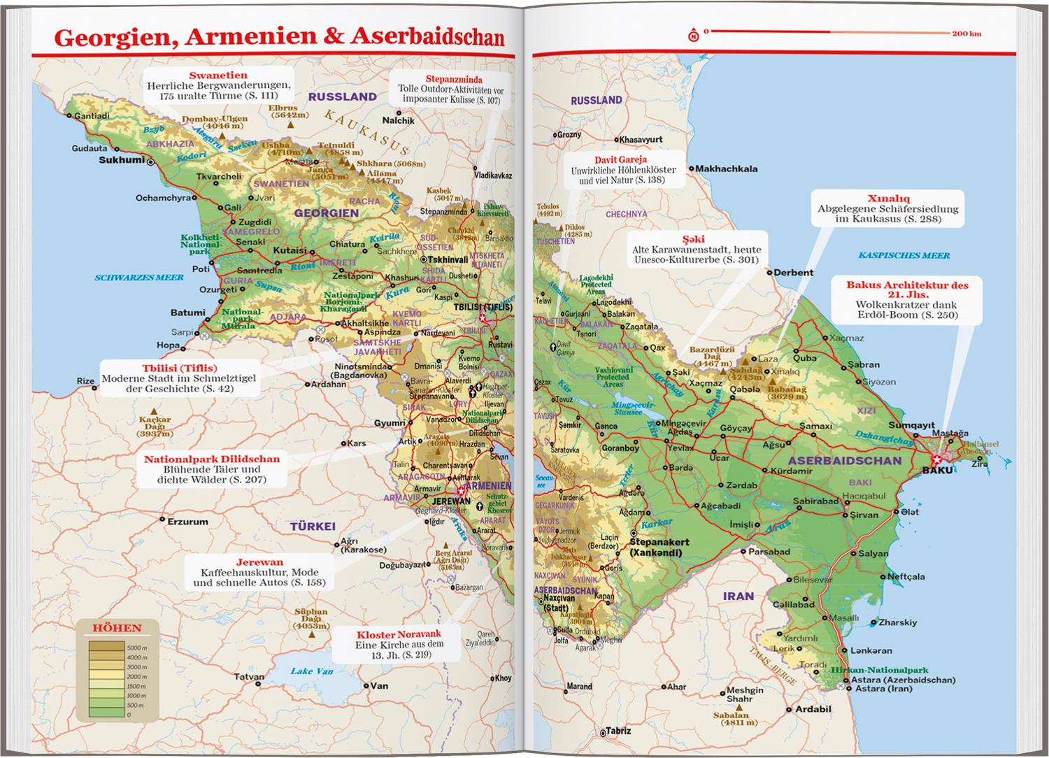 Beispielinhalt (Bild) LONELY PLANET Reiseführer Georgien, Armenien & Aserbaidschan