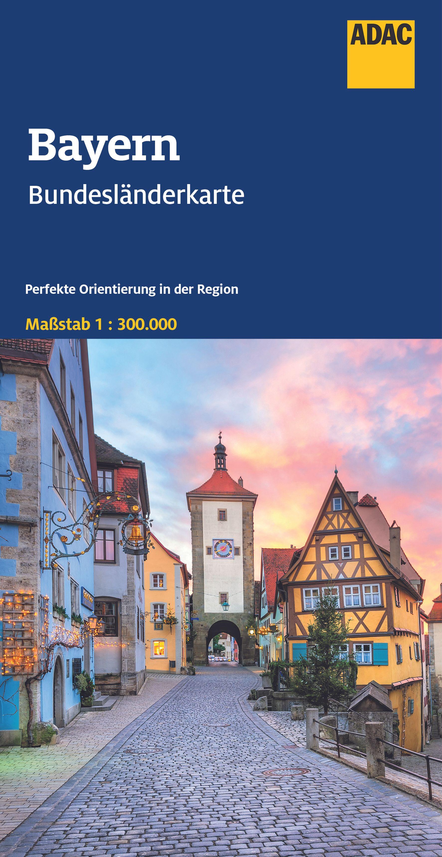 Vorderes Coverbild ADAC Bundesländerkarte Deutschland 12 Bayern 1:300.000