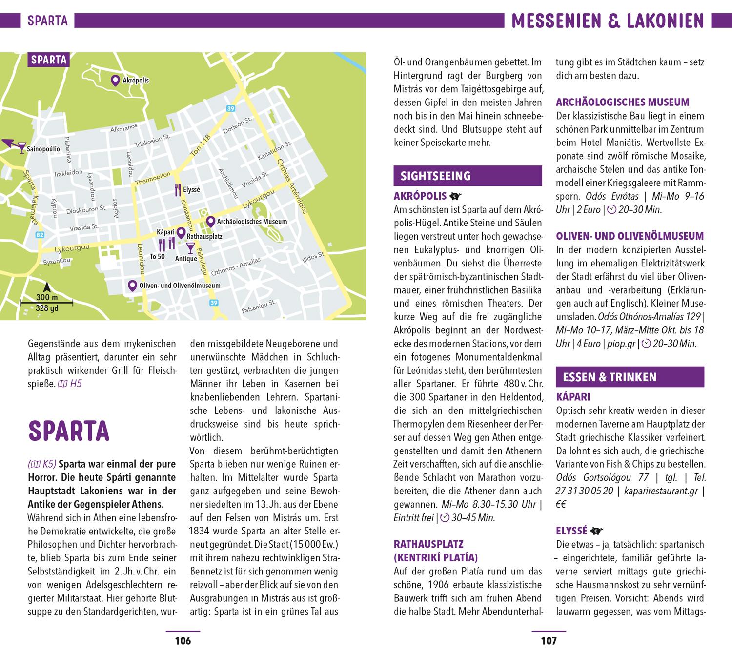 Beispielinhalt (Bild) MARCO POLO Reiseführer Peloponnes