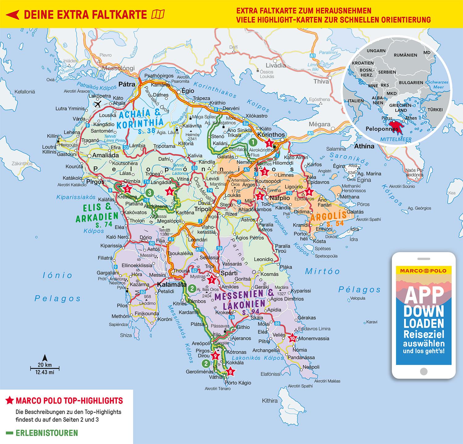 Beispielinhalt (Bild) MARCO POLO Reiseführer Peloponnes