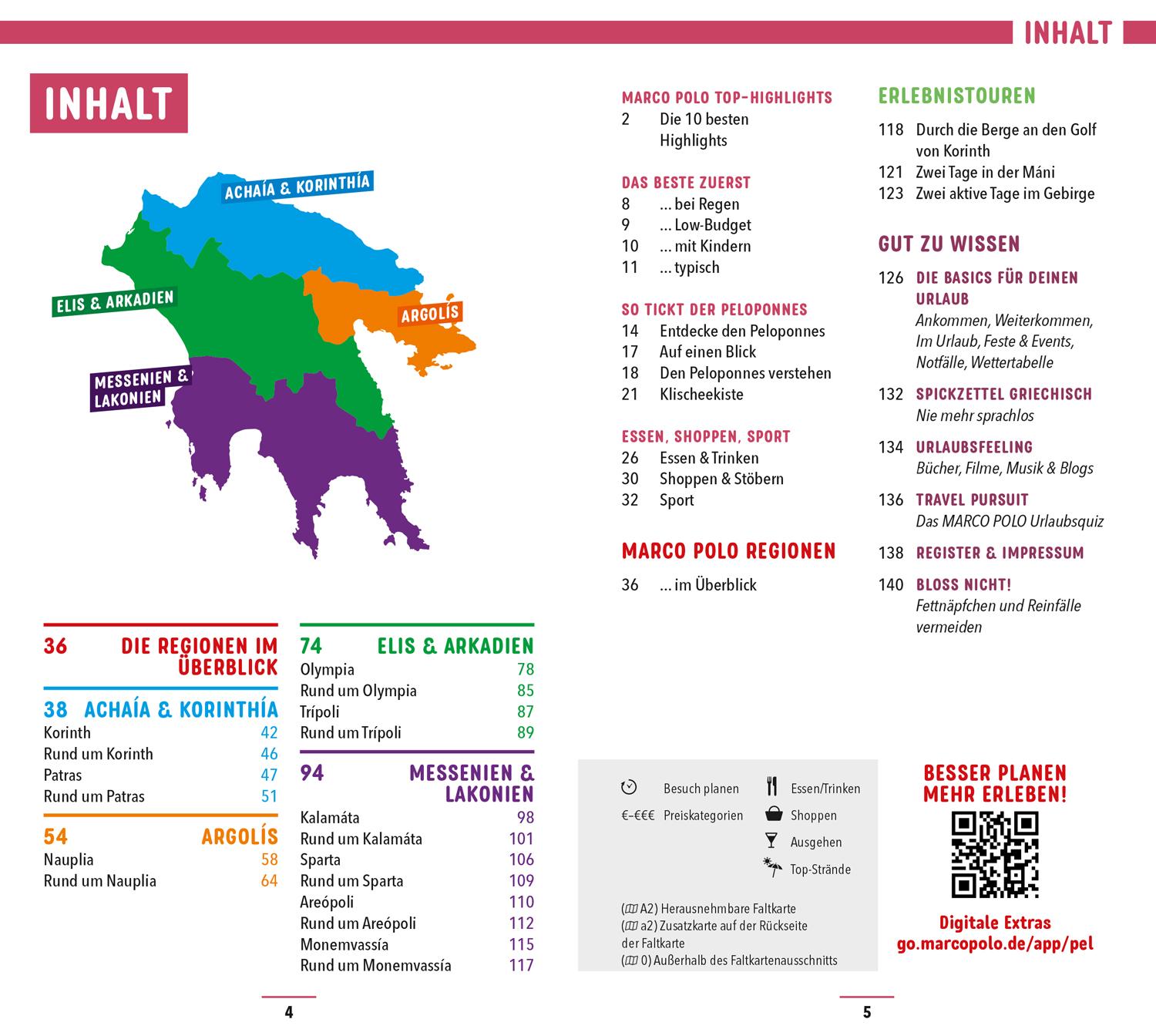 Beispielinhalt (Bild) MARCO POLO Reiseführer Peloponnes