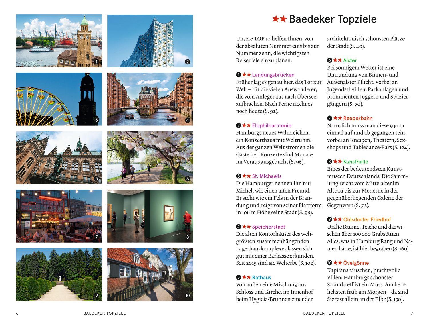 Beispielinhalt (Bild) Baedeker SMART Reiseführer Hamburg