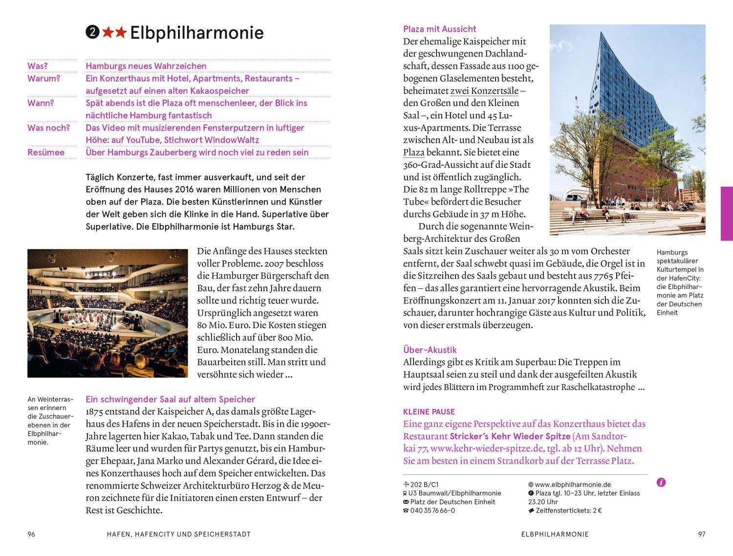 Beispielinhalt (Bild) Baedeker SMART Reiseführer Hamburg