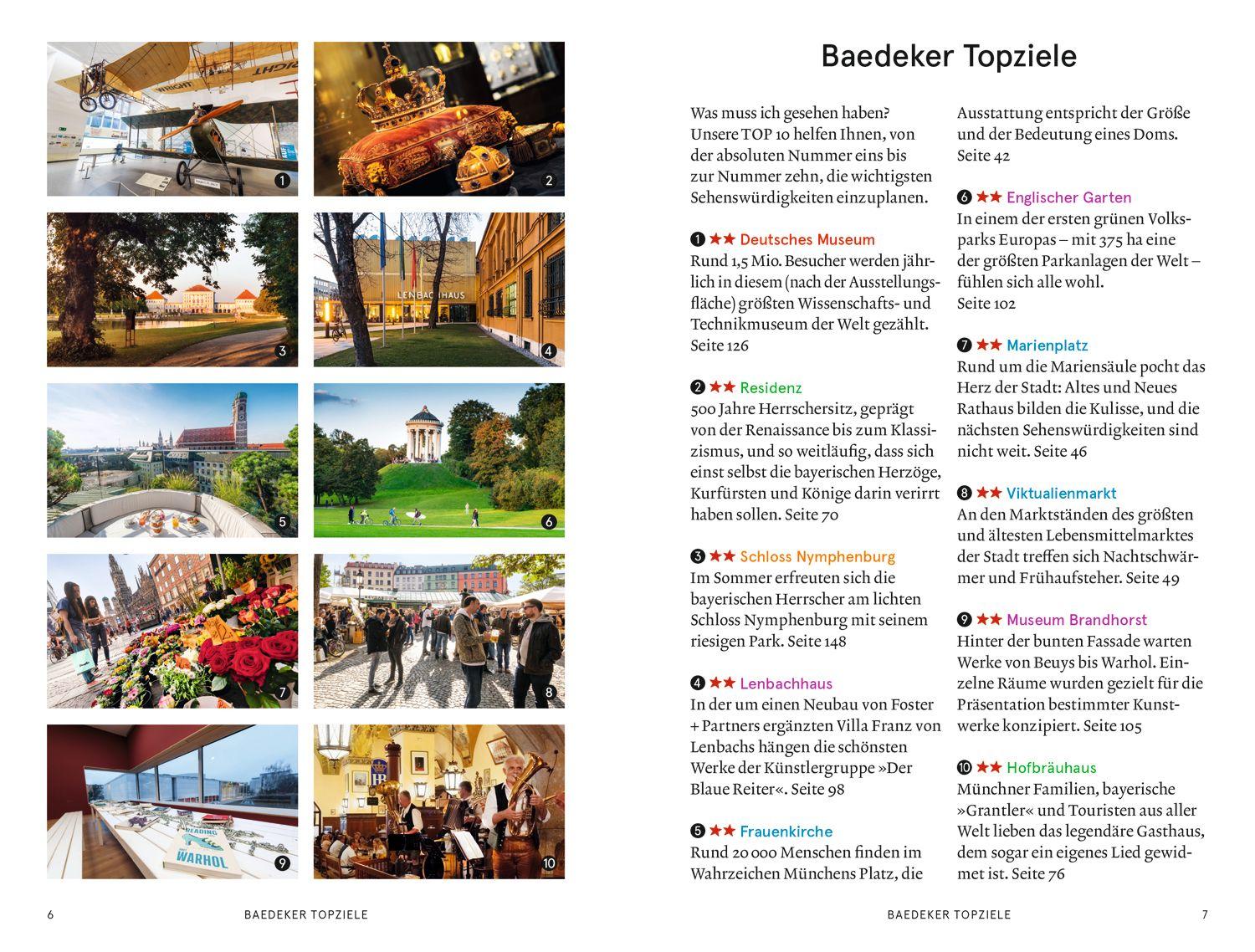 Beispielinhalt (Bild) Baedeker SMART Reiseführer München