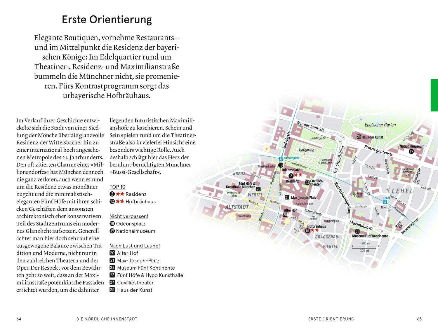 Beispielinhalt (Bild) Baedeker SMART Reiseführer München