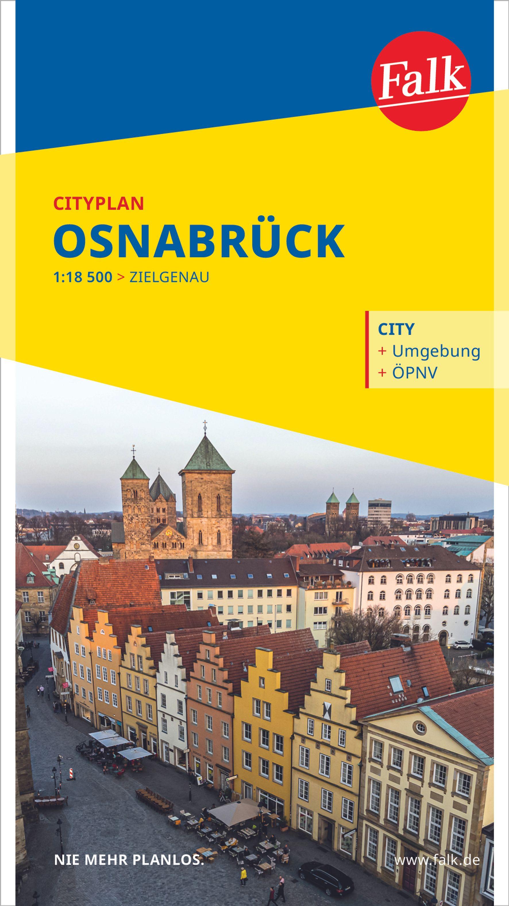 Vorderes Coverbild Falk Cityplan Osnabrück 1:18.500