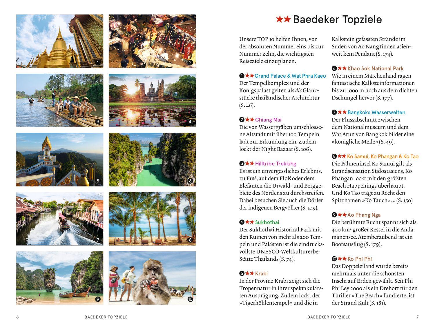 Beispielinhalt (Bild) Baedeker SMART Reiseführer Thailand