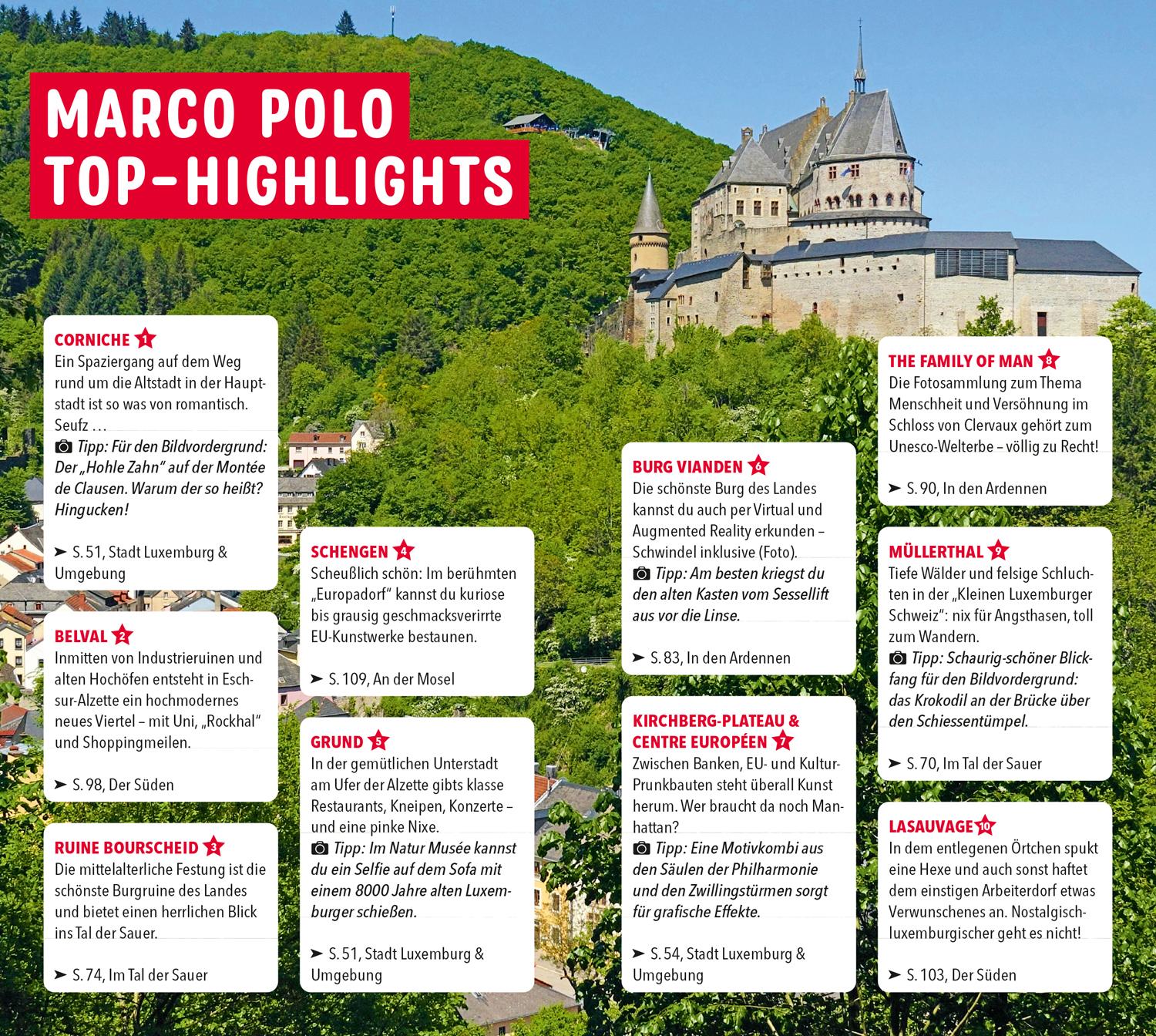 Beispielinhalt (Bild) MARCO POLO Reiseführer Luxemburg