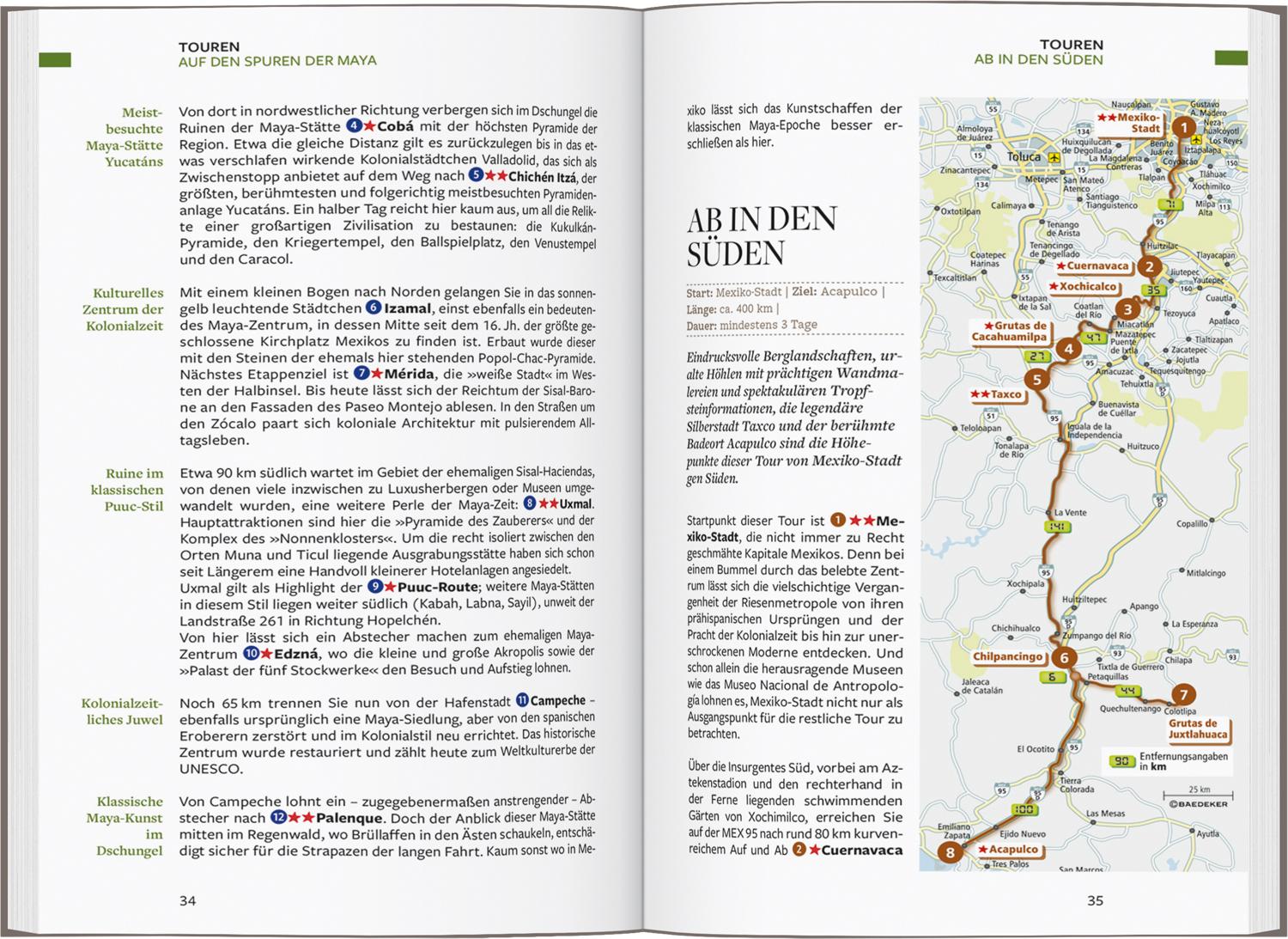 Beispielinhalt (Bild) Baedeker Reiseführer Mexiko
