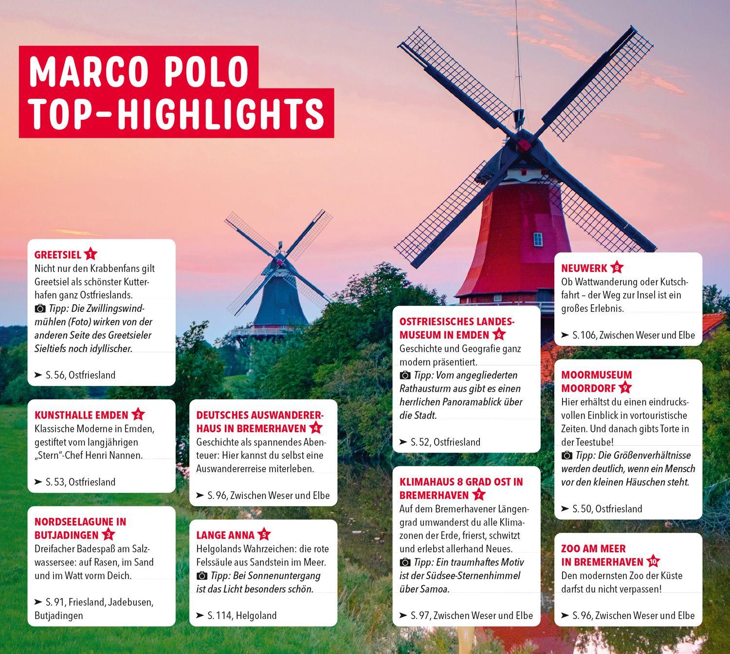 Beispielinhalt (Bild) MARCO POLO Reiseführer Ostfriesland, Nordseeküste Niedersachsen, Helgoland