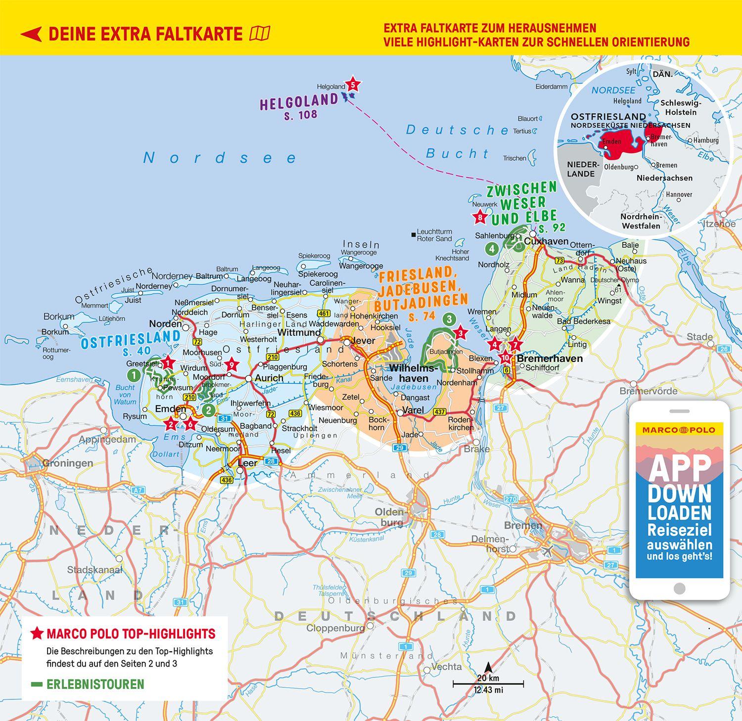 Beispielinhalt (Bild) MARCO POLO Reiseführer Ostfriesland, Nordseeküste Niedersachsen, Helgoland