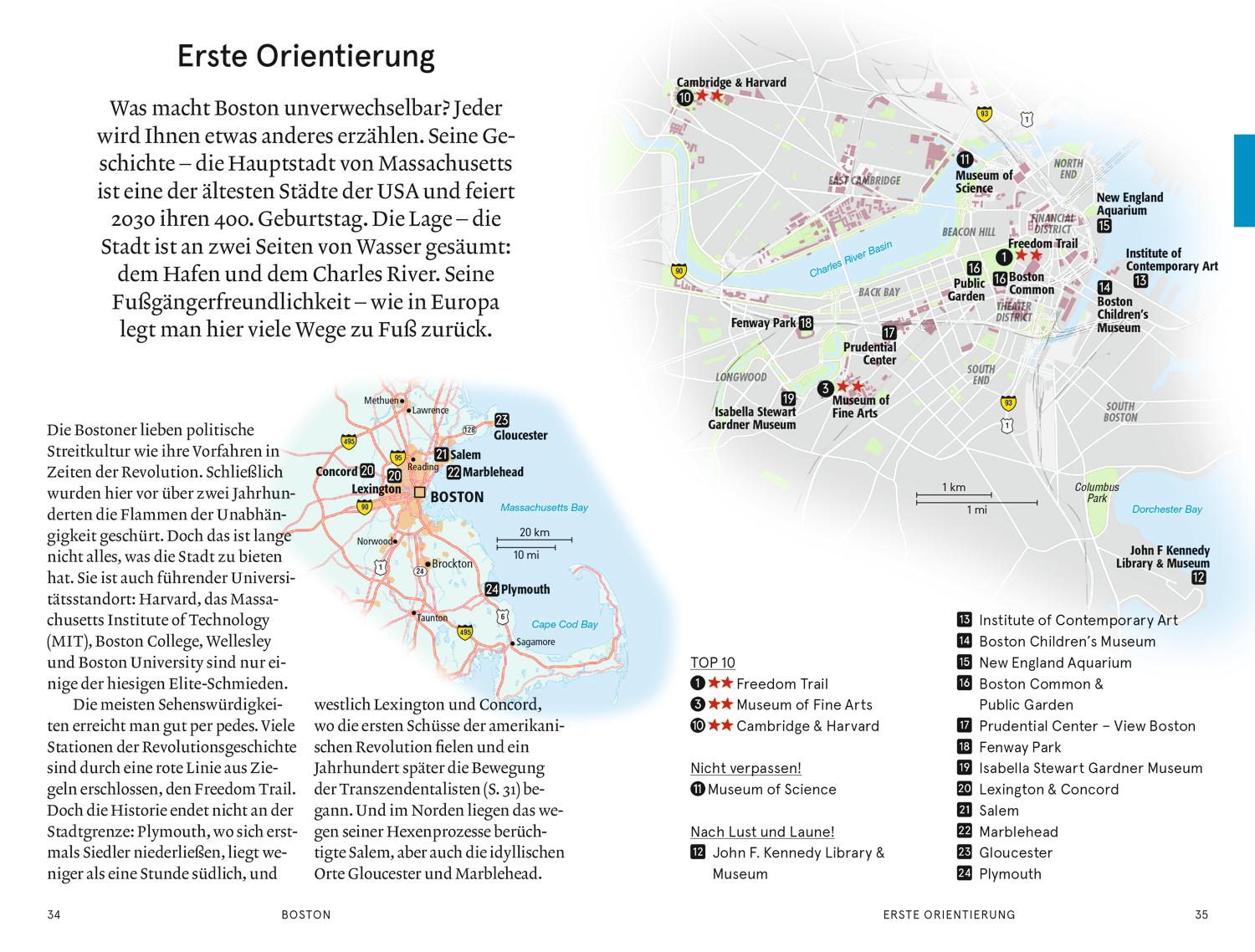 Beispielinhalt (Bild) Baedeker SMART Reiseführer Boston, Neuengland