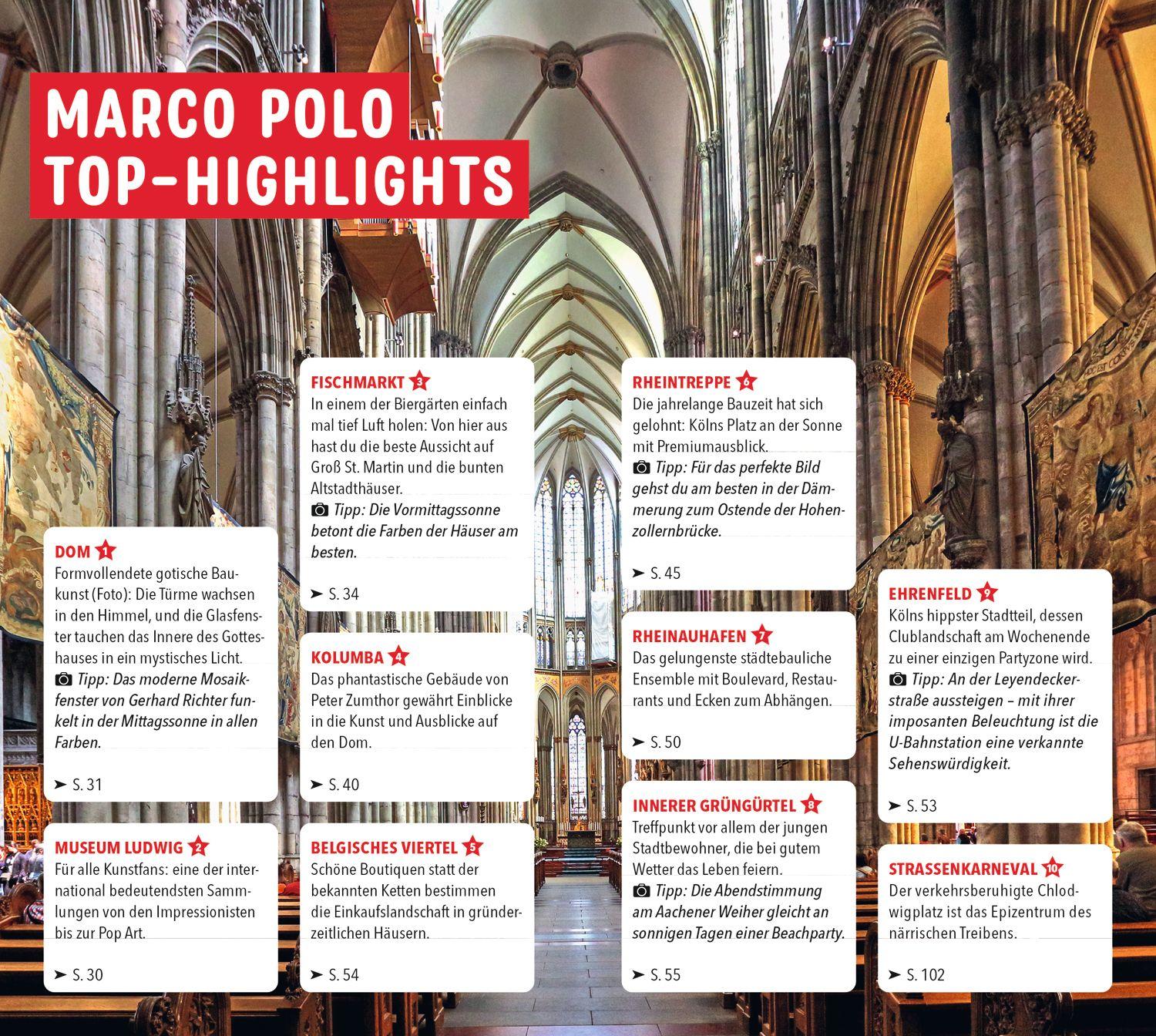 Beispielinhalt (Bild) MARCO POLO Reiseführer Köln