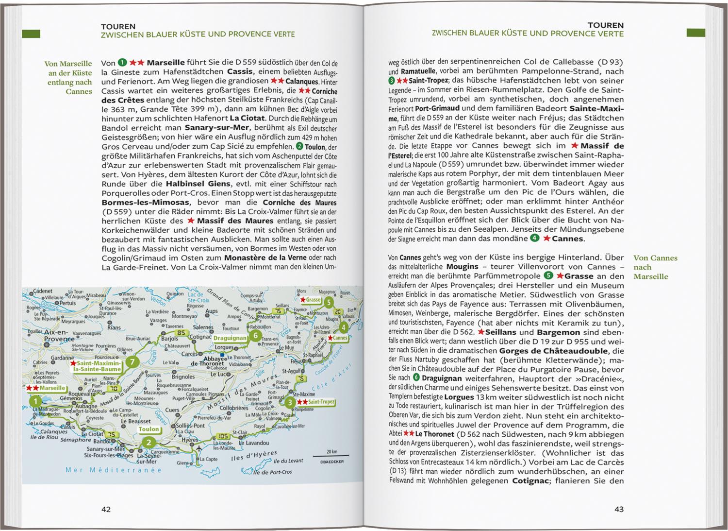 Beispielinhalt (Bild) Baedeker Reiseführer Provence, Côte d'Azur