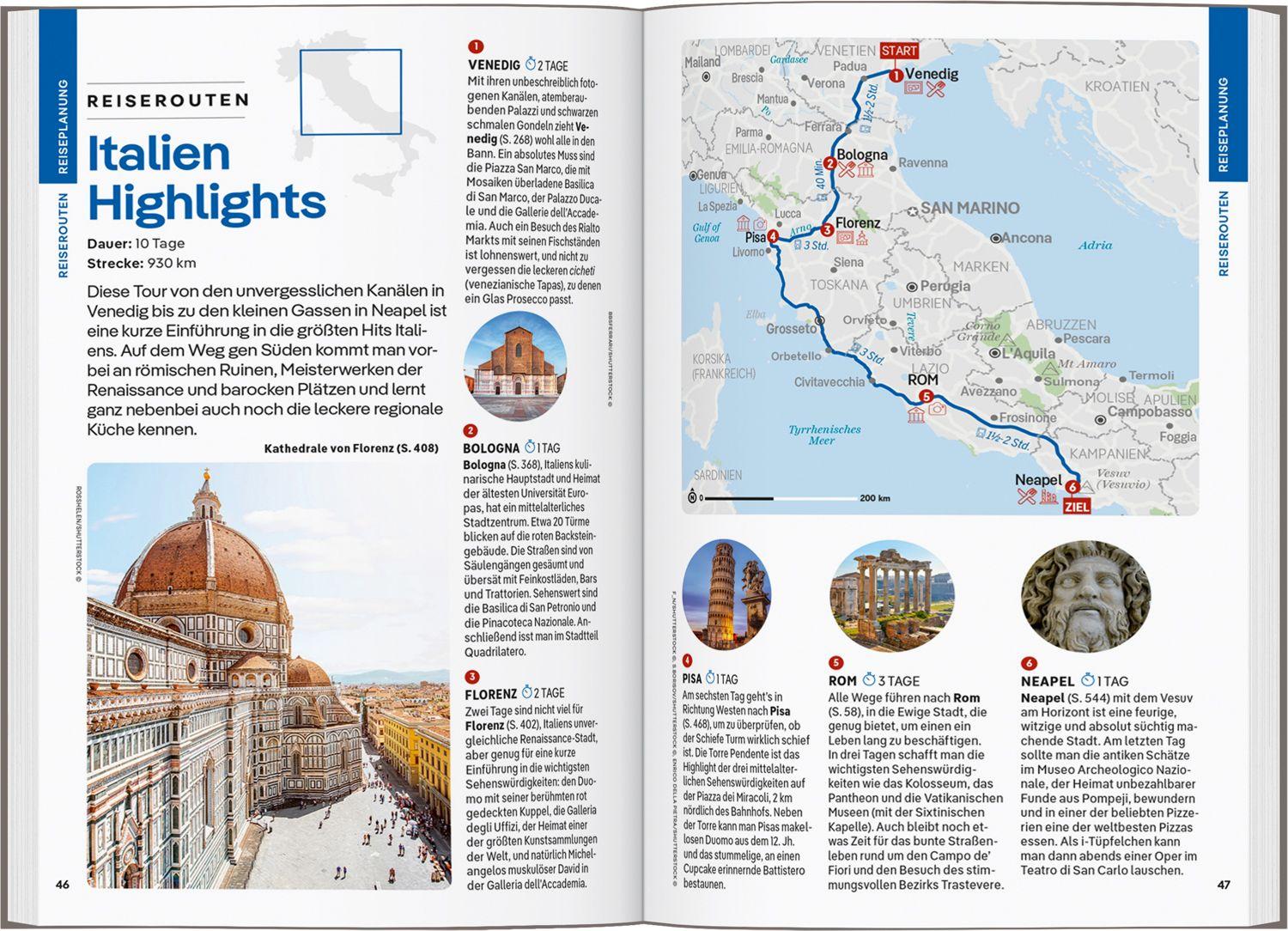 Beispielinhalt (Bild) LONELY PLANET Reiseführer Italien