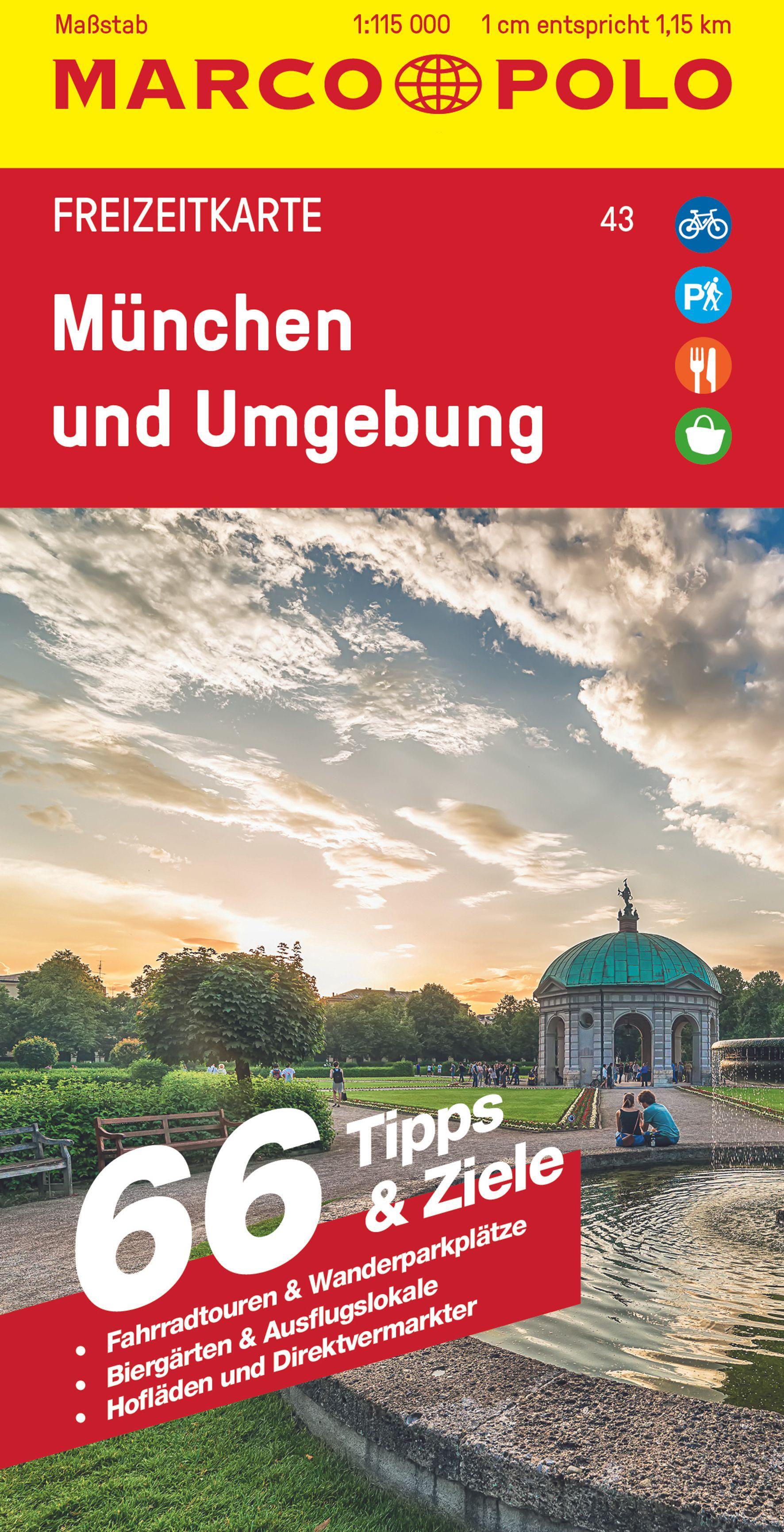 Vorderes Coverbild MARCO POLO Freizeitkarte 43 München und Umgebung 1:110.000