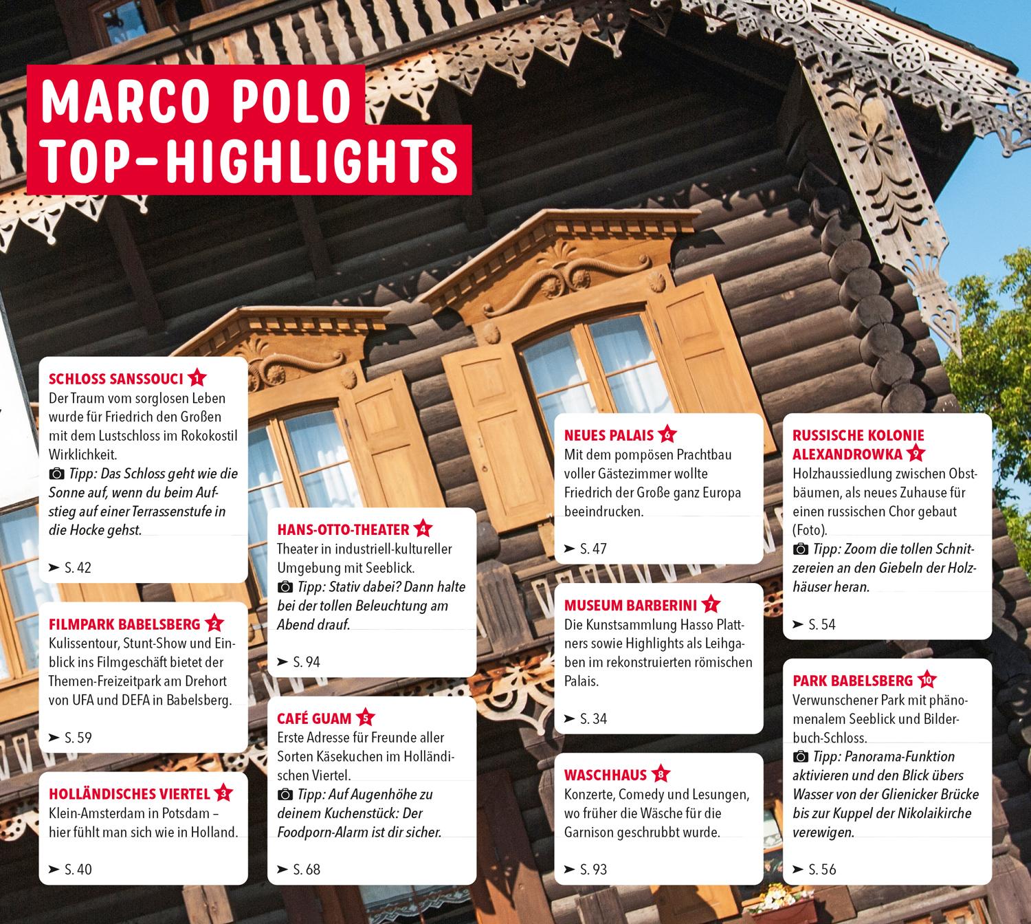 Beispielinhalt (Bild) MARCO POLO Reiseführer Potsdam