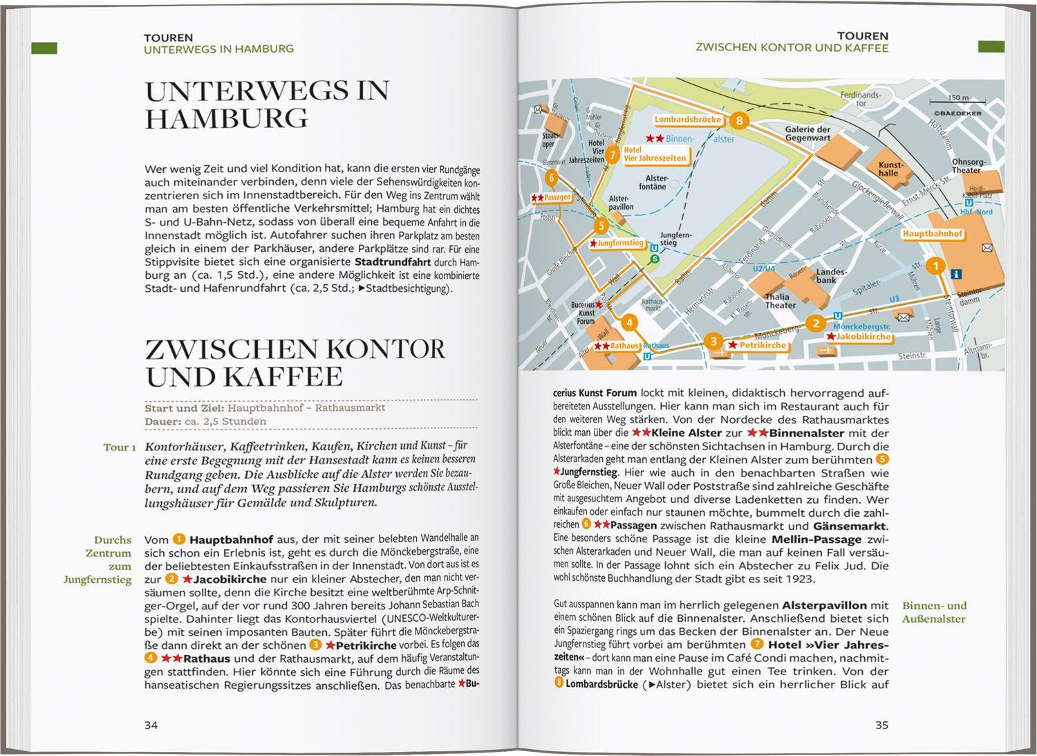 Beispielinhalt (Bild) Baedeker Reiseführer Hamburg