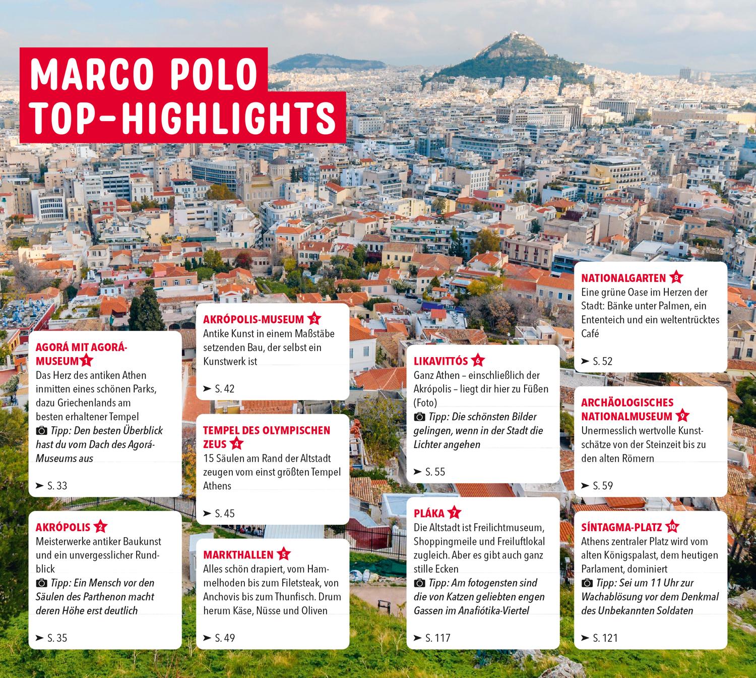 Beispielinhalt (Bild) MARCO POLO Reiseführer Athen