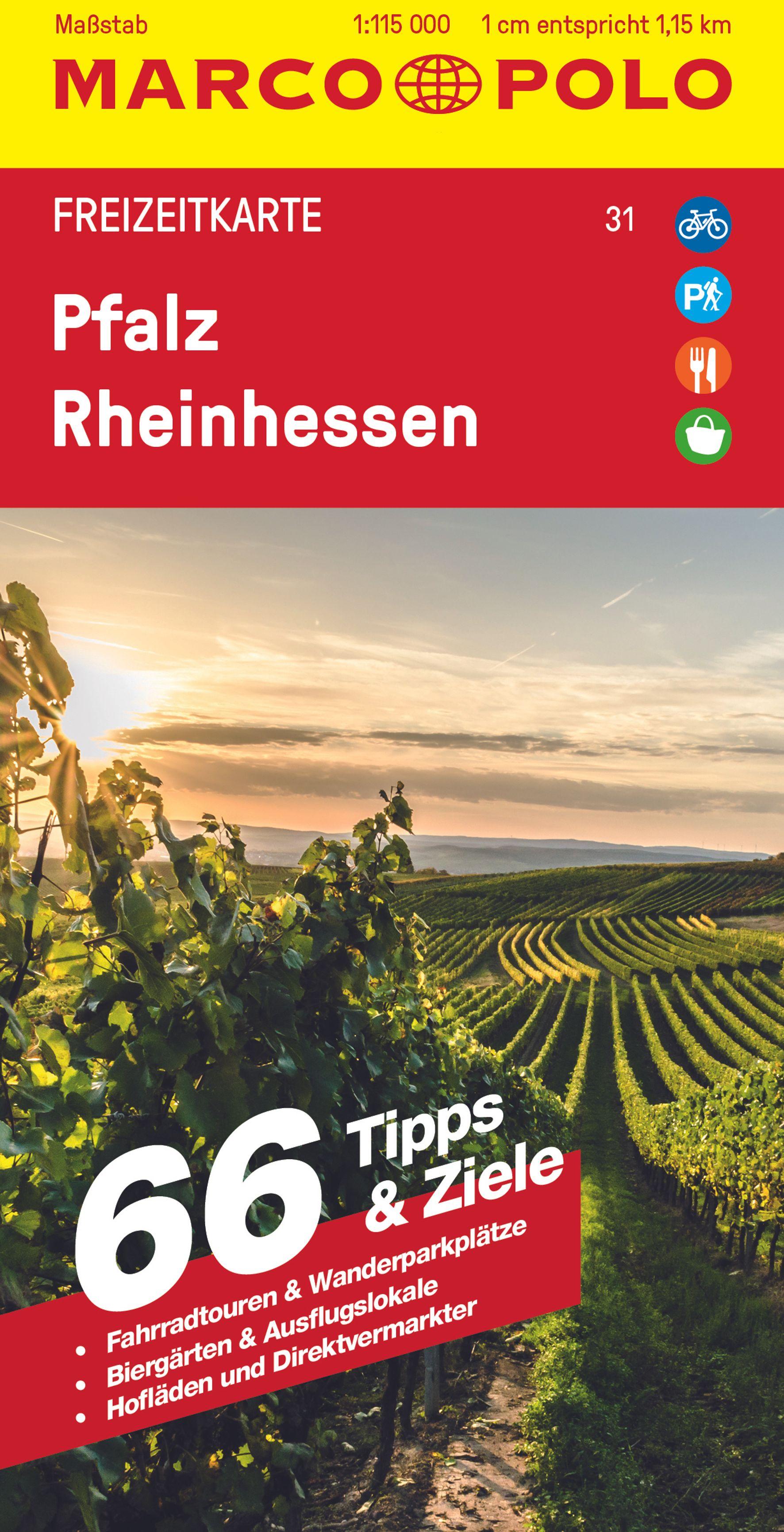 Vorderes Coverbild MARCO POLO Freizeitkarte 31 Pfalz, Rheinhessen 1:115.000