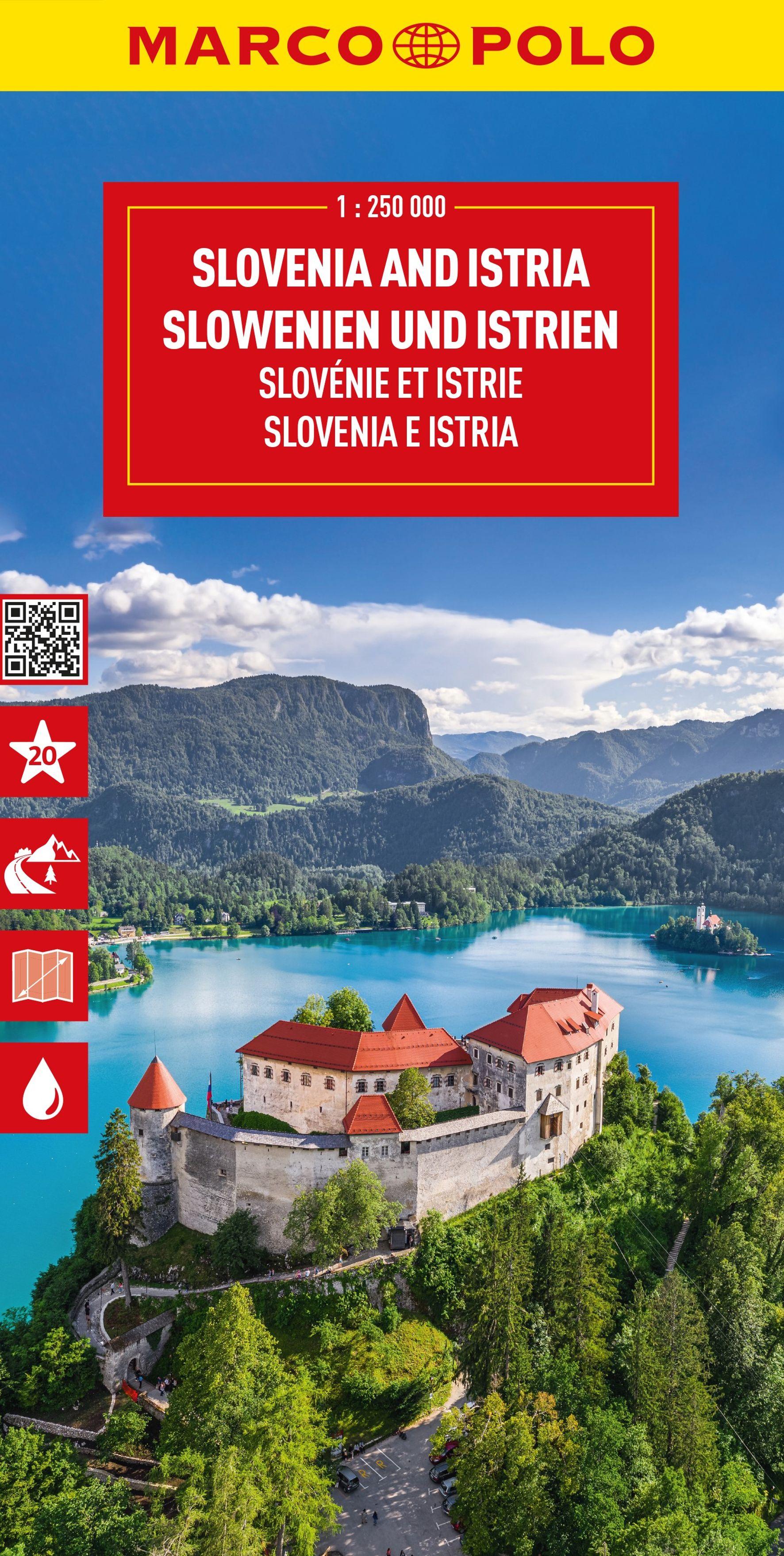 Vorderes Coverbild MARCO POLO Reisekarte Slowenien und Istrien 1:250.000