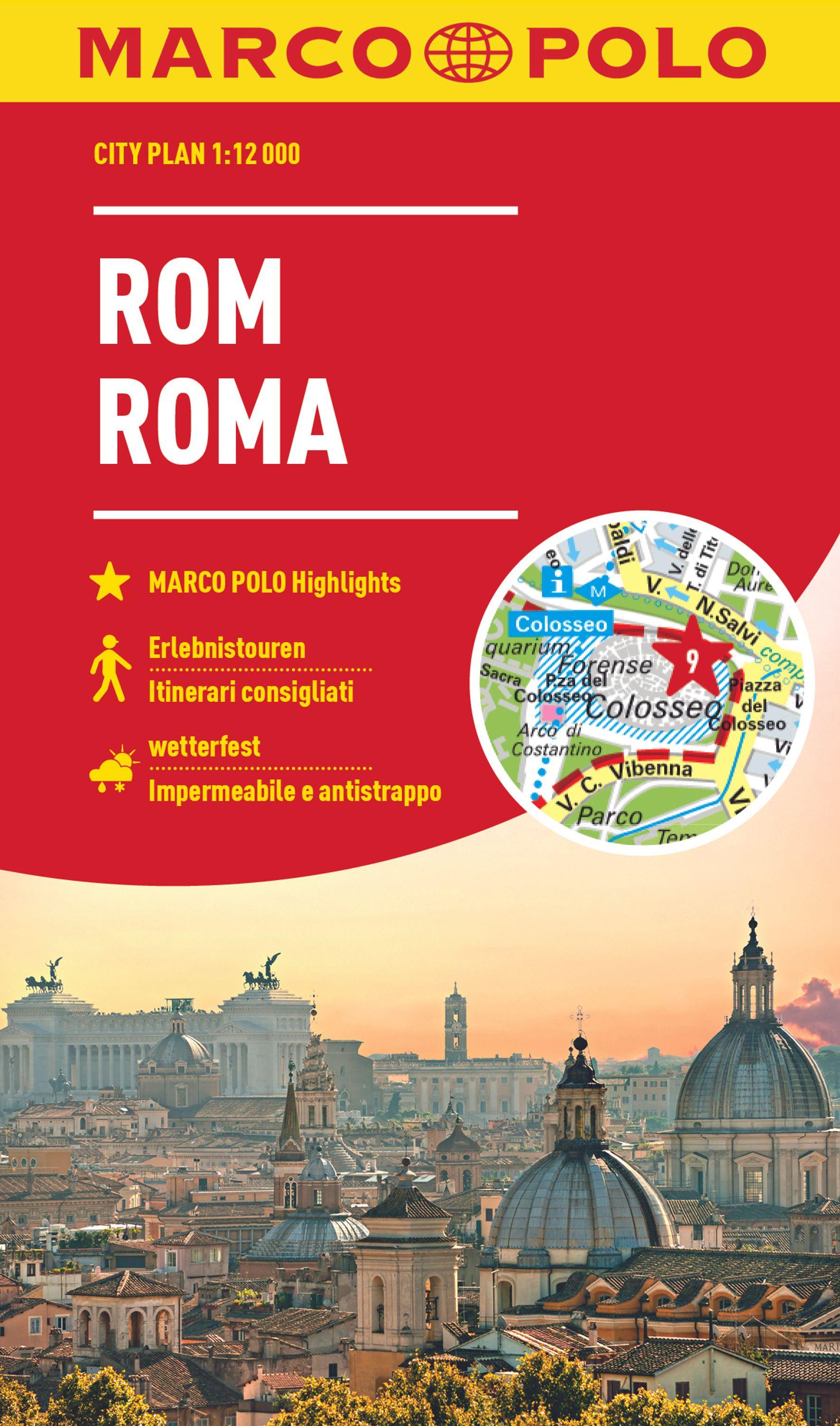 Vorderes Coverbild MARCO POLO Cityplan Rom 1:12.000