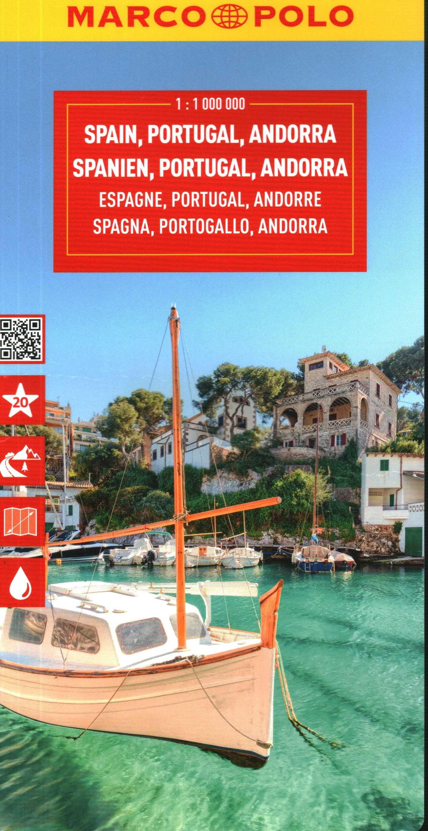 Vorderes Coverbild MARCO POLO Reisekarte Spanien, Portugal 1:1 Mio.