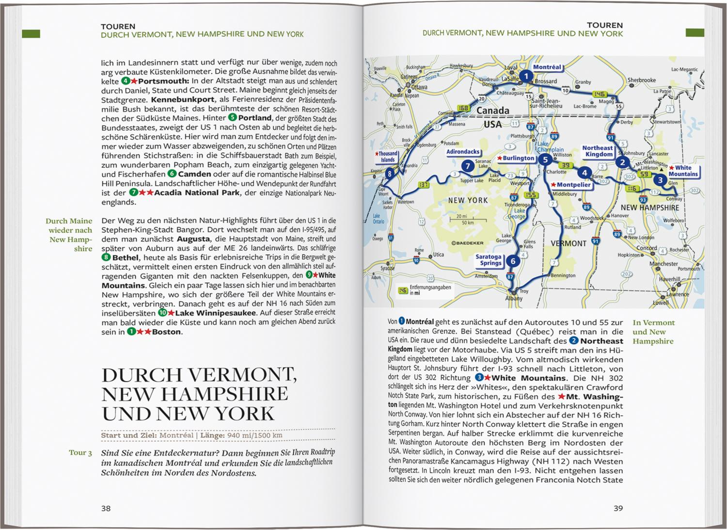 Beispielinhalt (Bild) Baedeker Reiseführer USA Nordosten