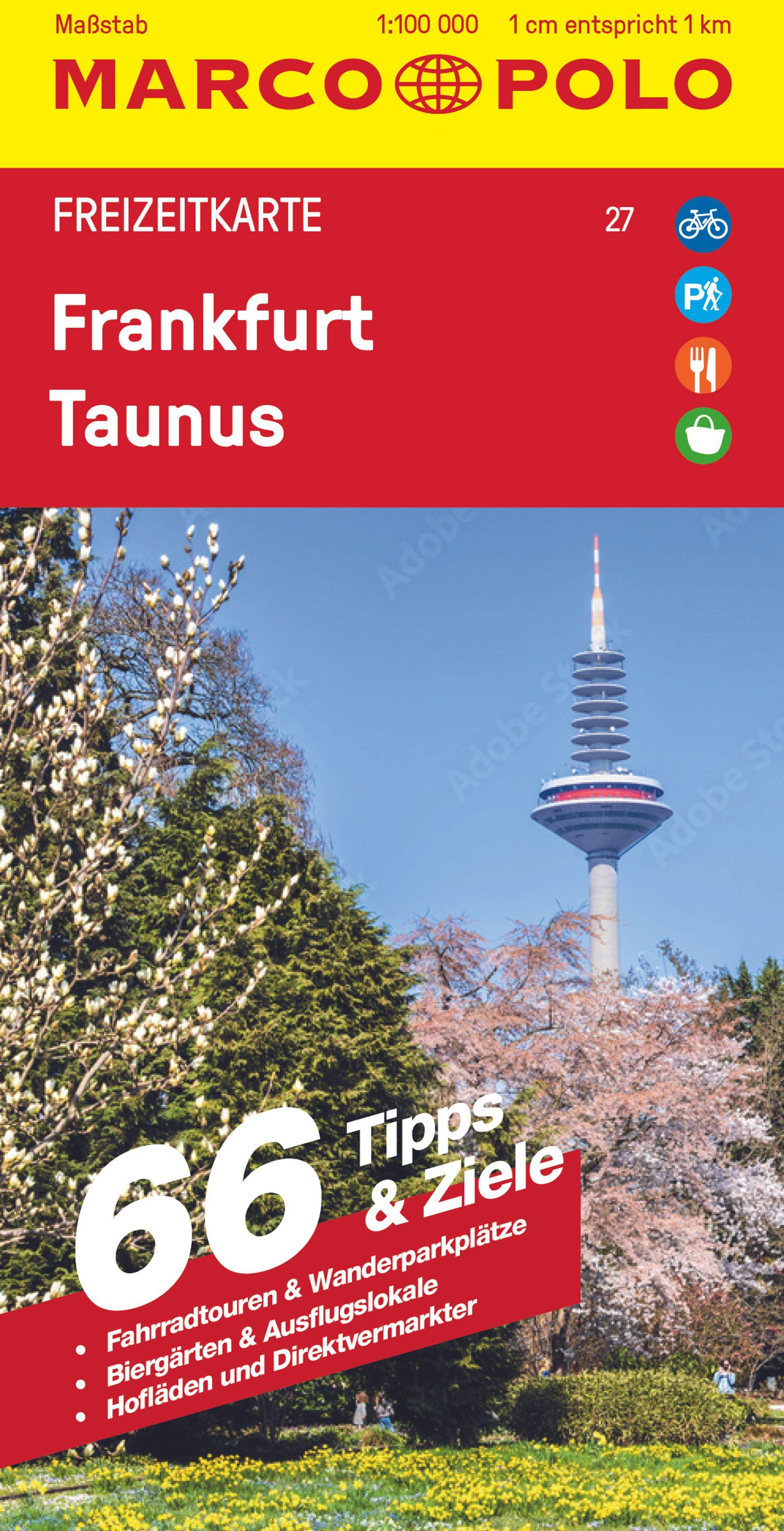 Vorderes Coverbild MARCO POLO Freizeitkarte 27 Frankfurt, Taunus 1:100.000